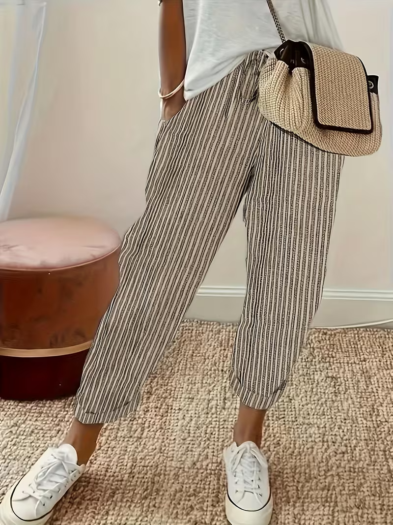 Cariova Mode I Women's Striped Casual Pants