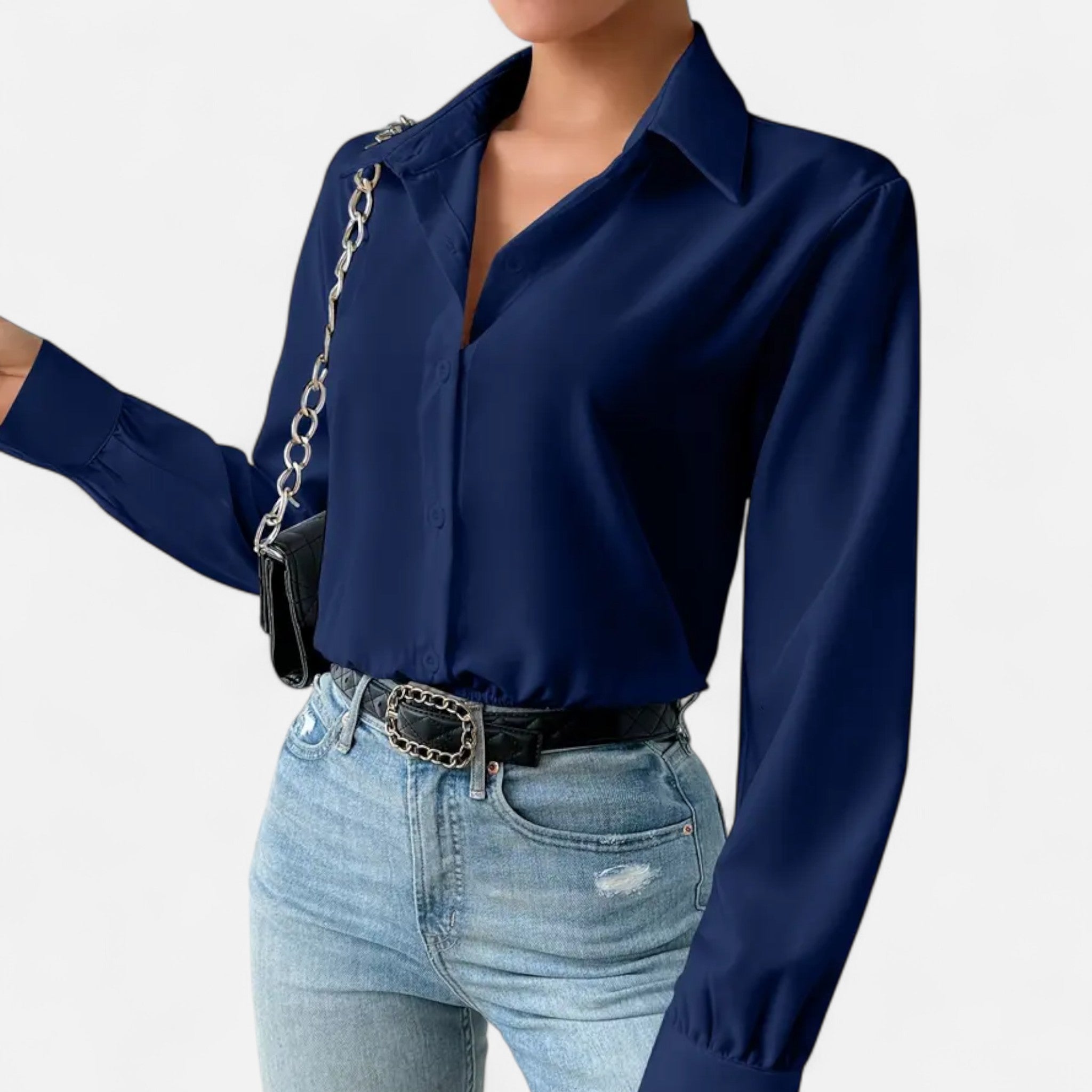 Cariova Mode | Women’s Long-Sleeve Blouse – Formal Elegance