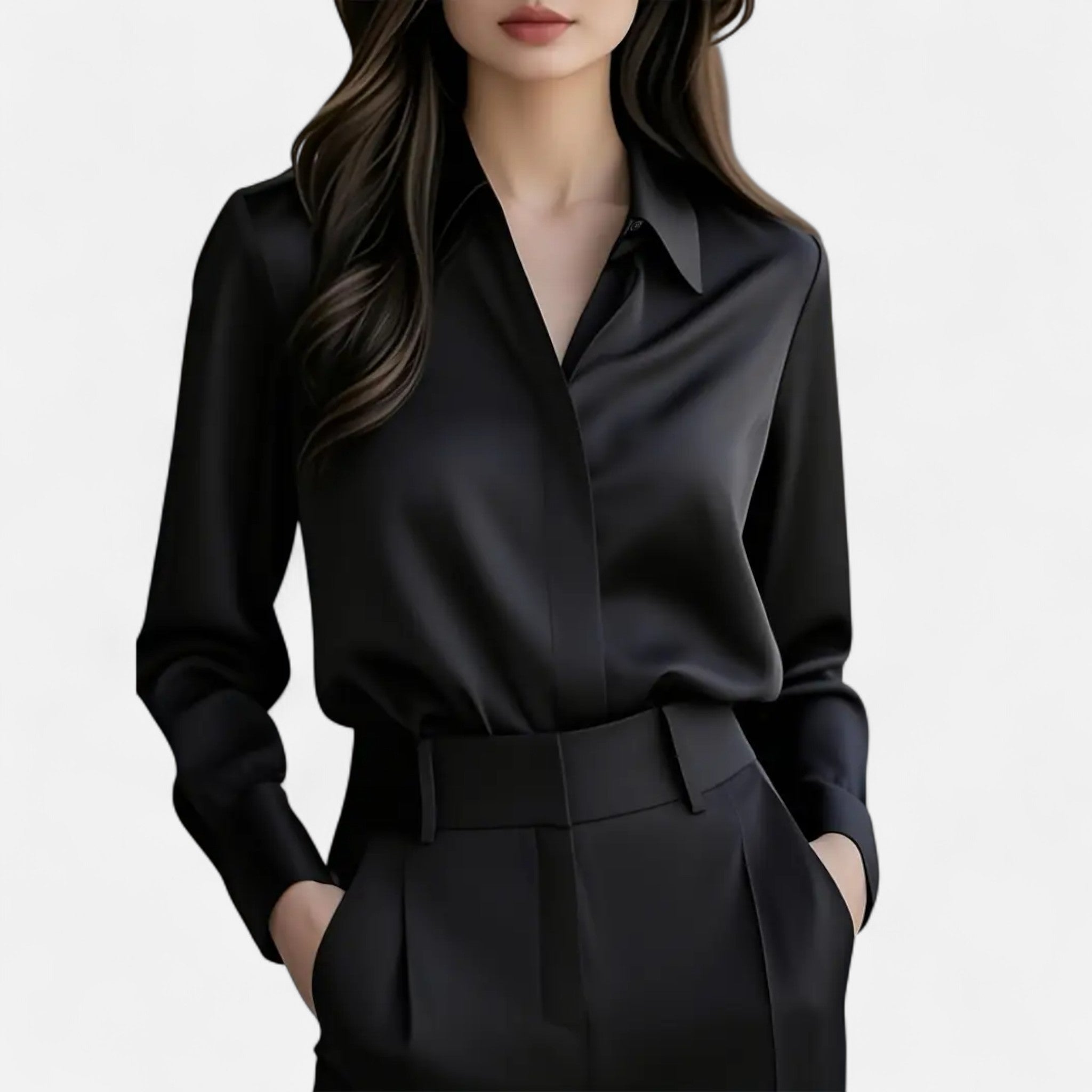 Cariova Mode | Women’s Long-Sleeve Office Blouse – Timeless Elegance