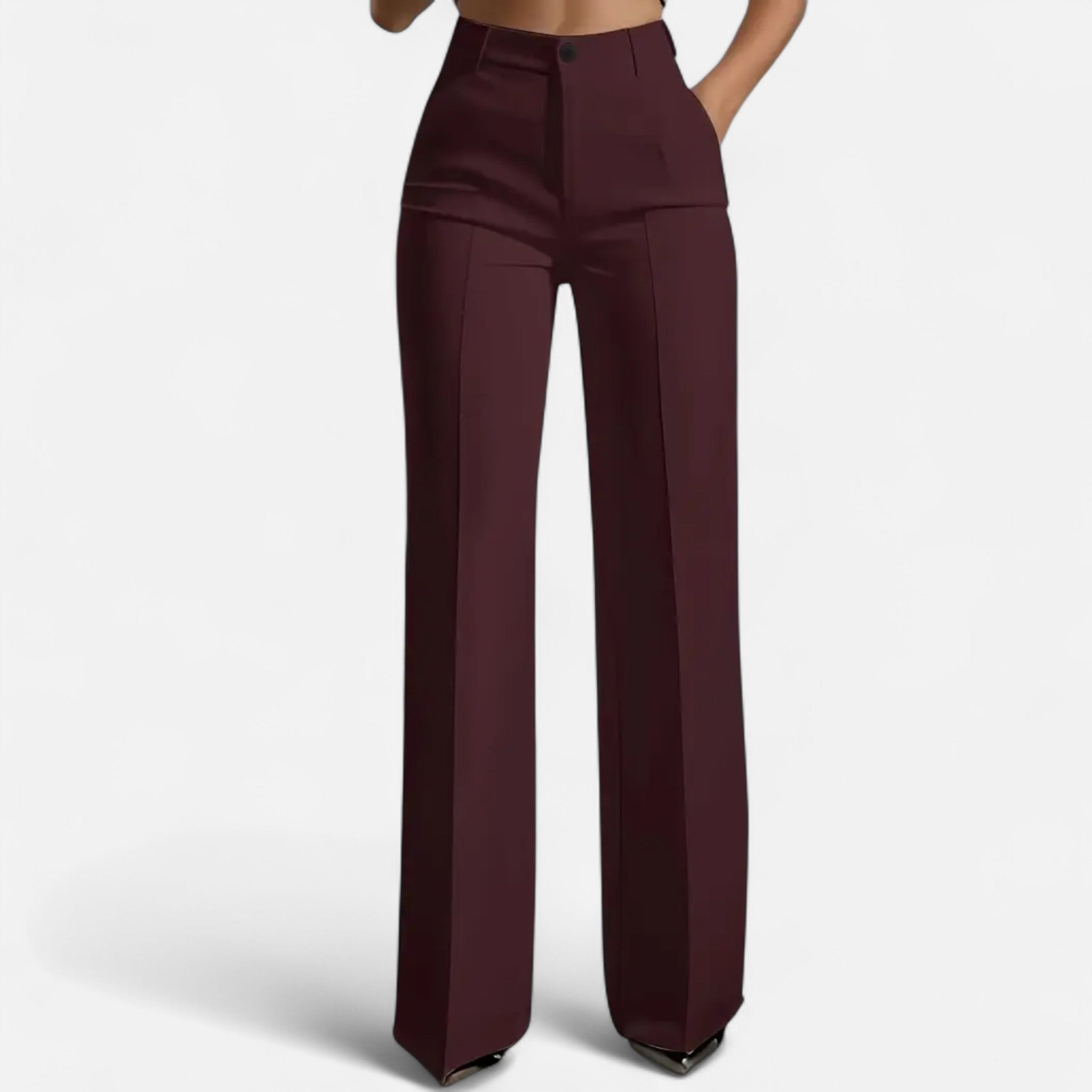 Cariova Mode | Women’s High-Waist Wide Trousers – Timeless Elegance