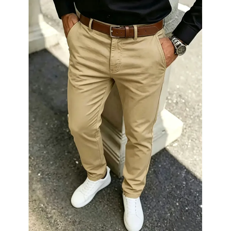 Cariova Mode I Men's Stretch Straight Leg Trousers