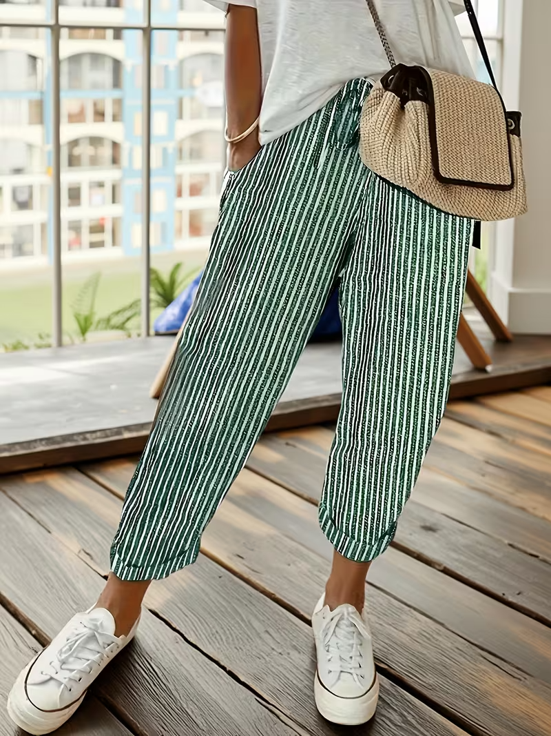 Cariova Mode I Women's Striped Casual Pants