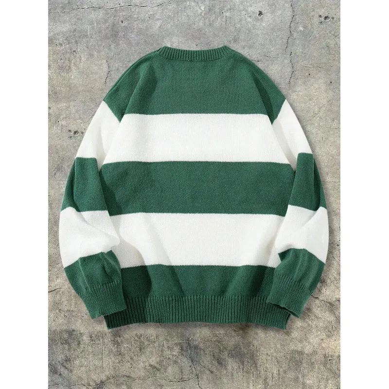 Cariova Mode I Men's Round Neck Striped Sweater