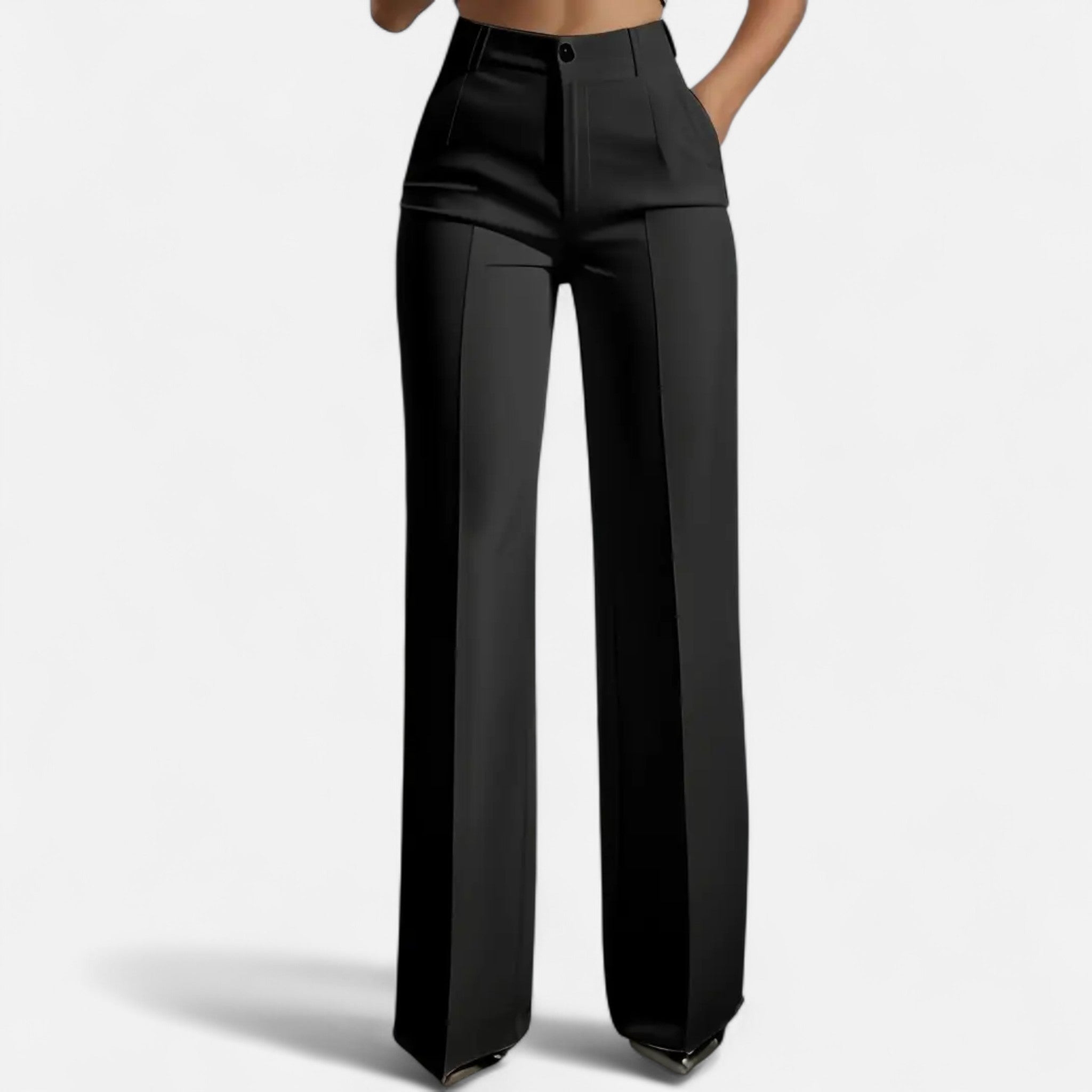 Cariova Mode | Women’s High-Waist Wide Trousers – Timeless Elegance