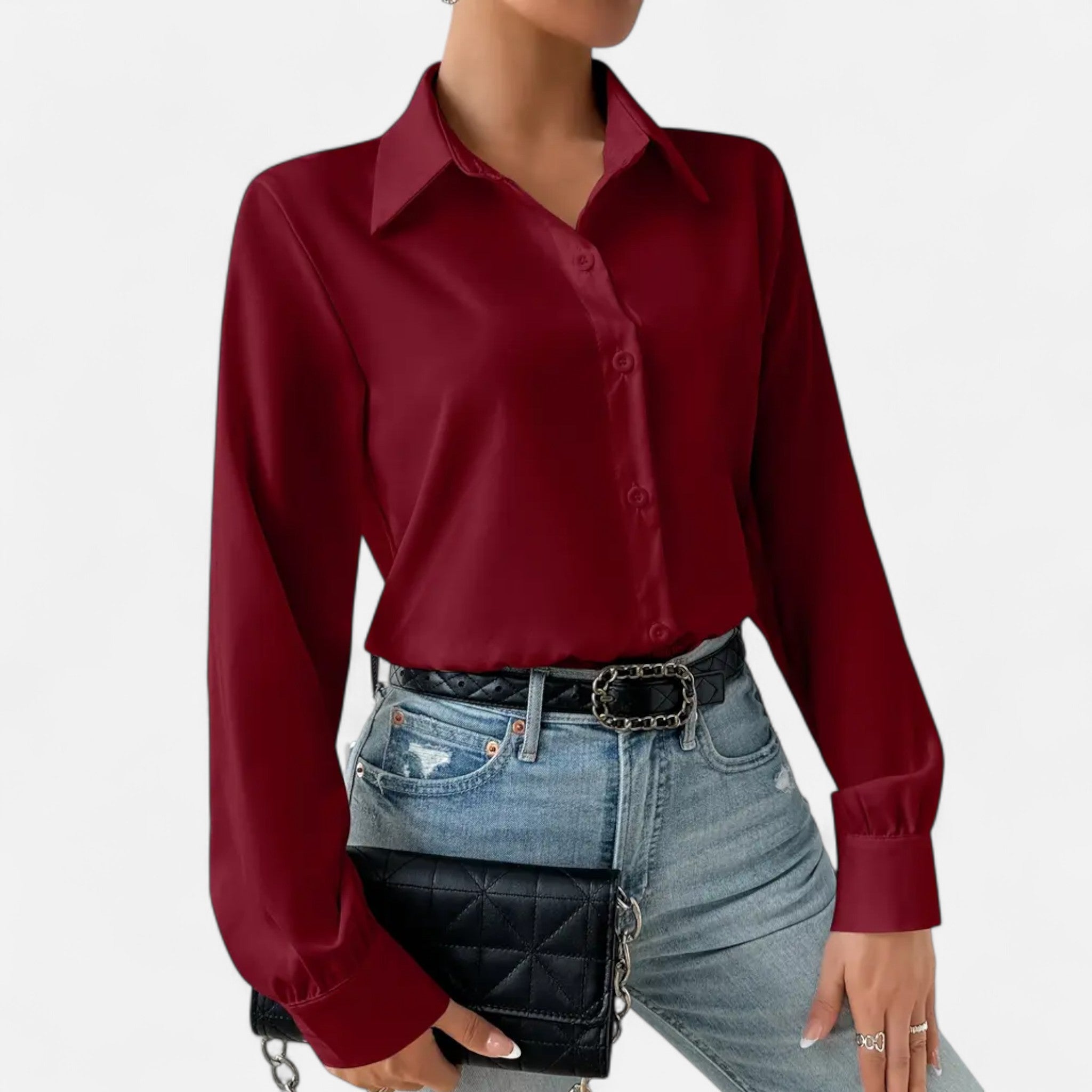 Cariova Mode | Women’s Long-Sleeve Blouse – Formal Elegance