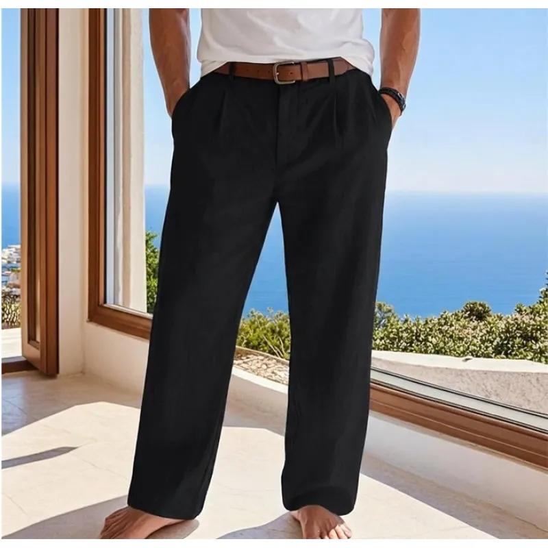 Cariova Mode I Men's Casual Linen Trousers