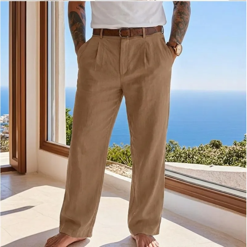 Cariova Mode I Men's Casual Linen Trousers