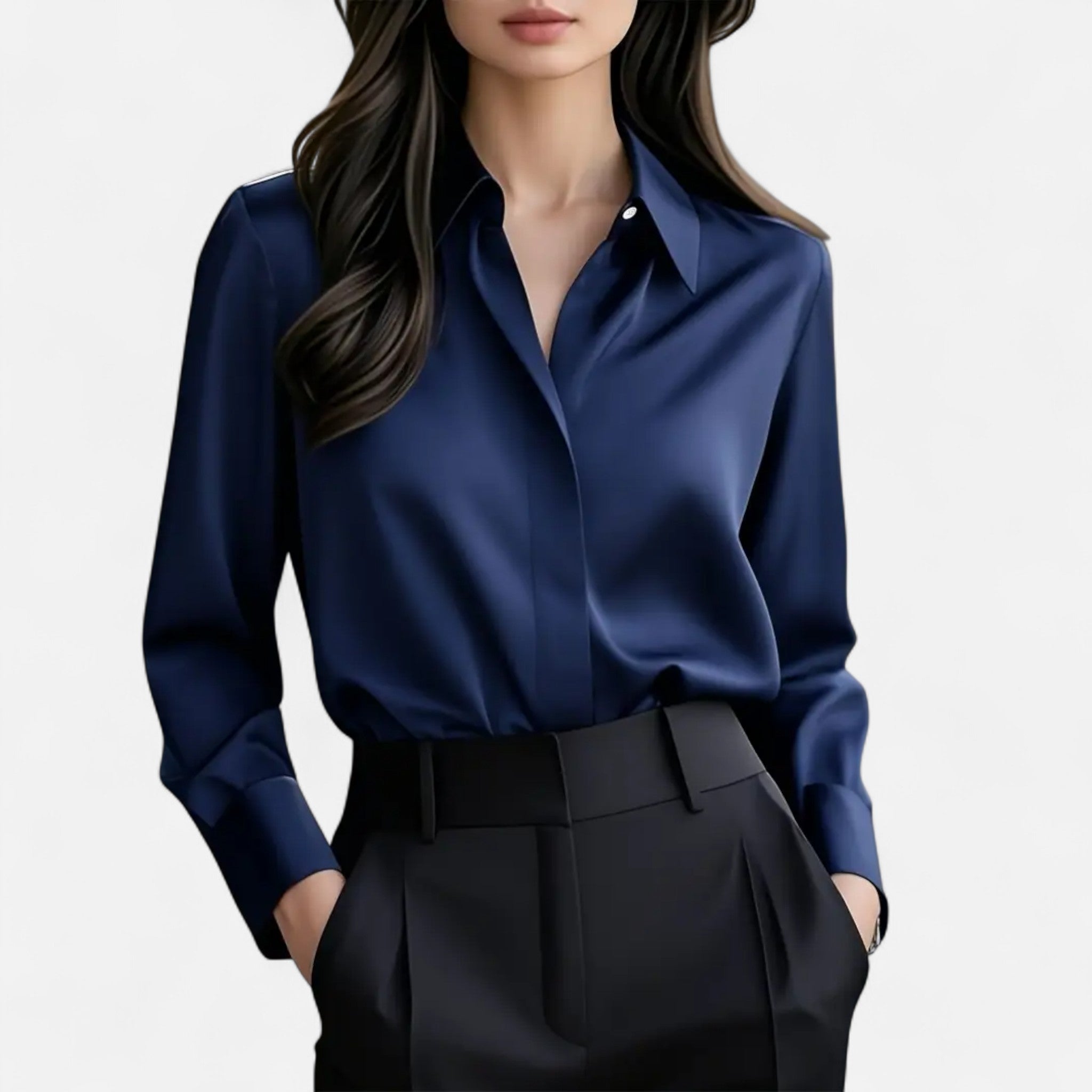 Cariova Mode | Women’s Long-Sleeve Office Blouse – Timeless Elegance