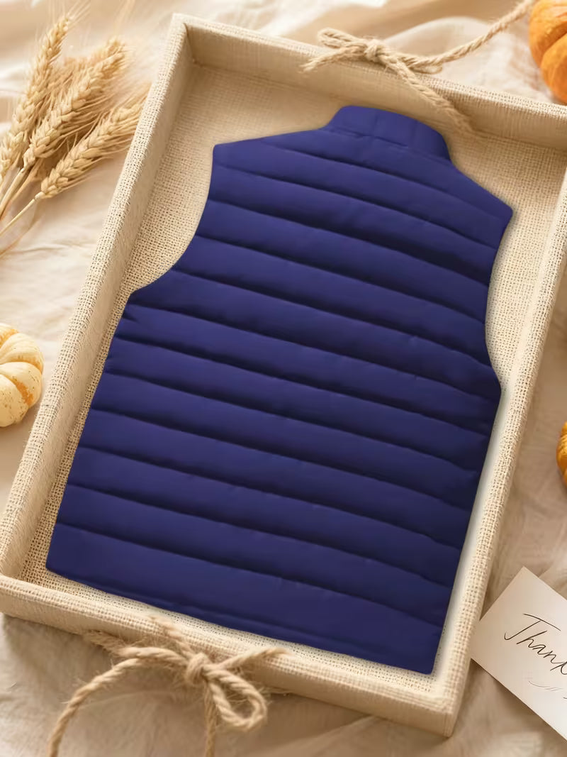 Cariova Mode | Men’s Quilted Vest with Zipper Pockets