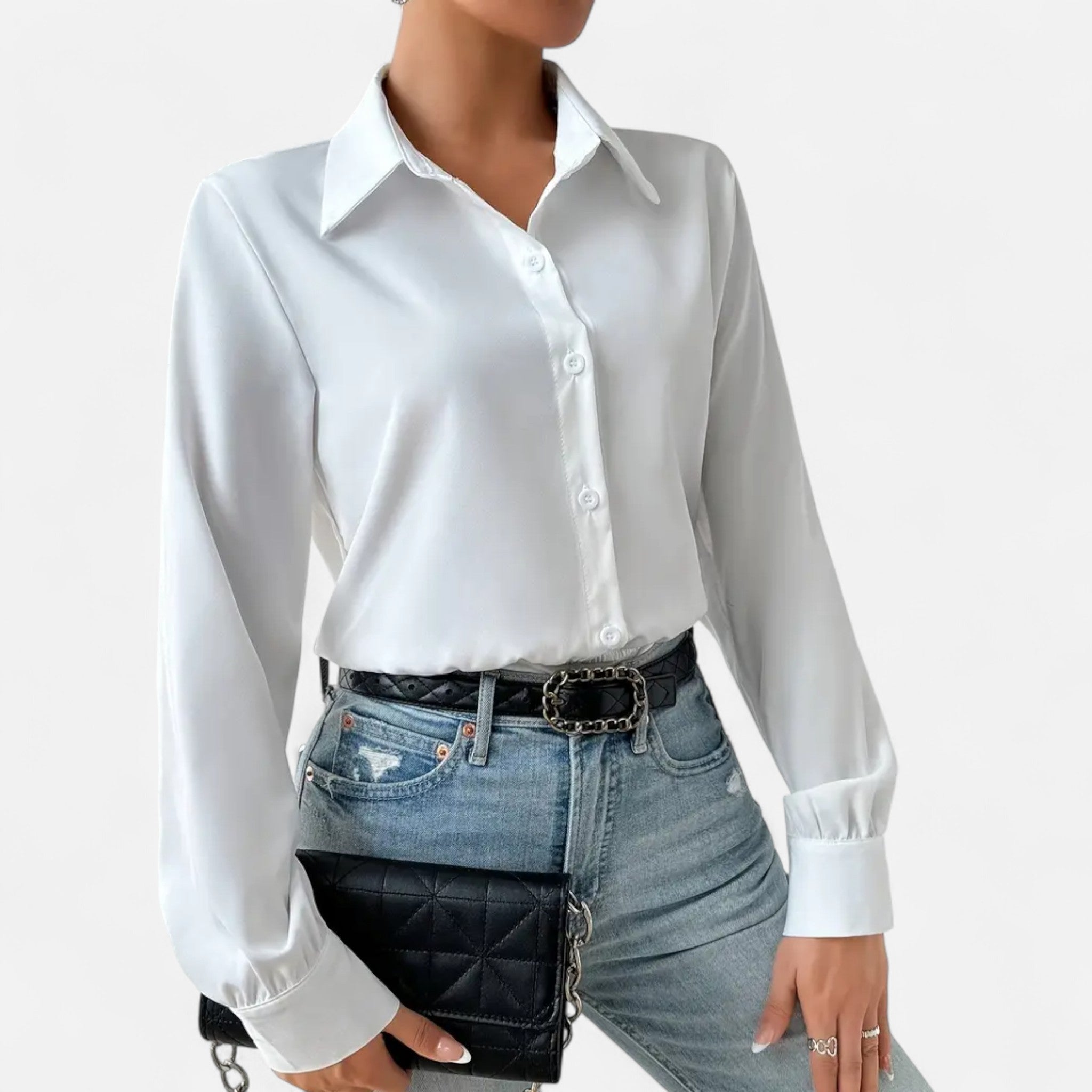 Cariova Mode | Women’s Long-Sleeve Blouse – Formal Elegance
