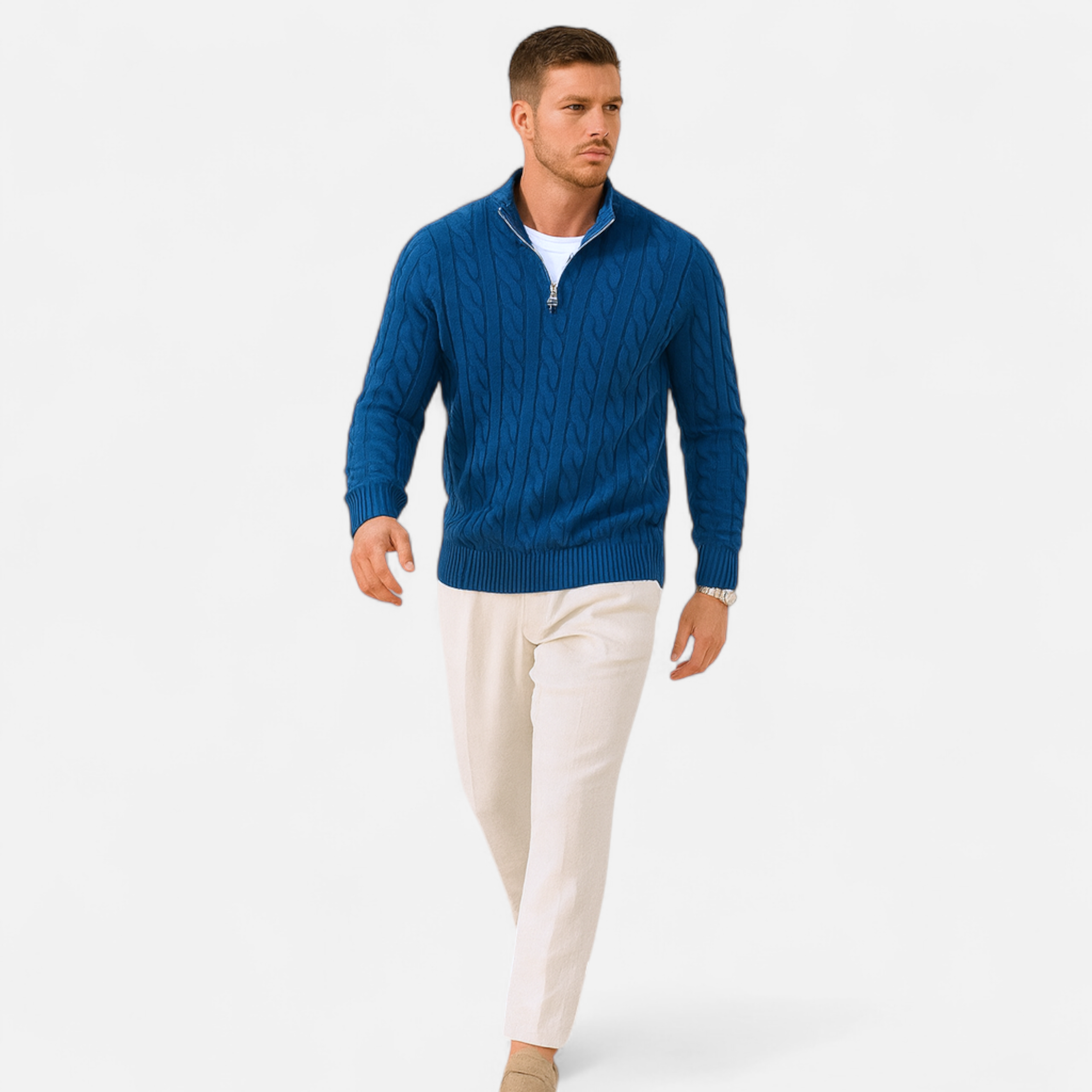 Cariova Mode | Men’s Half-Zip Sweater – Heritage Knitwear