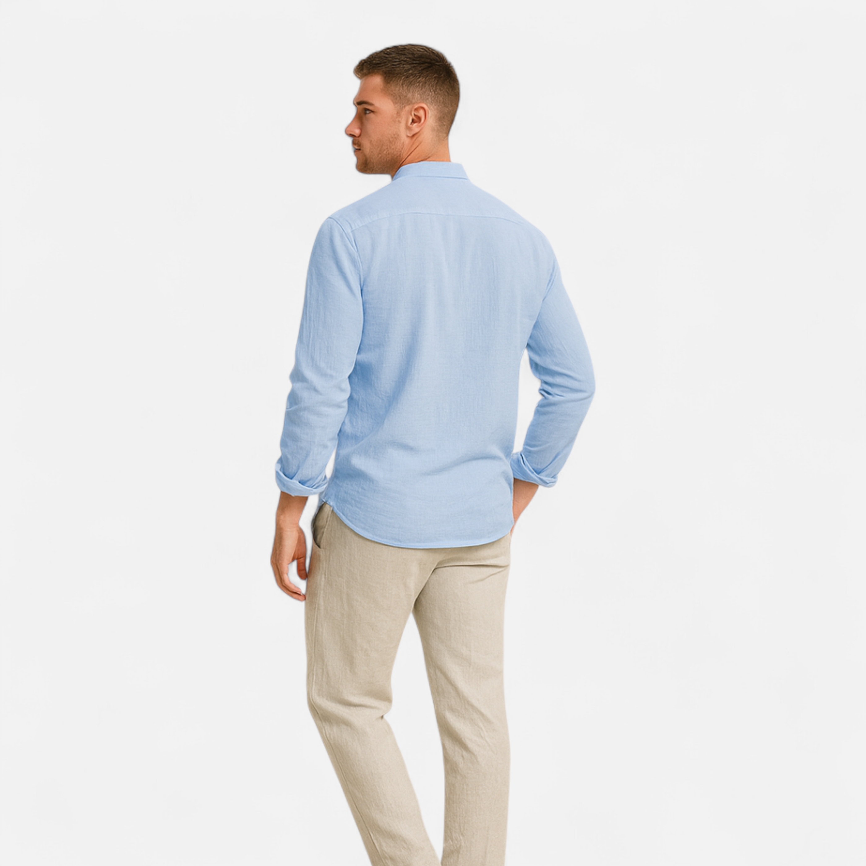 Cariova Mode | Men’s Linen Henley Shirt – Riviera Leisure