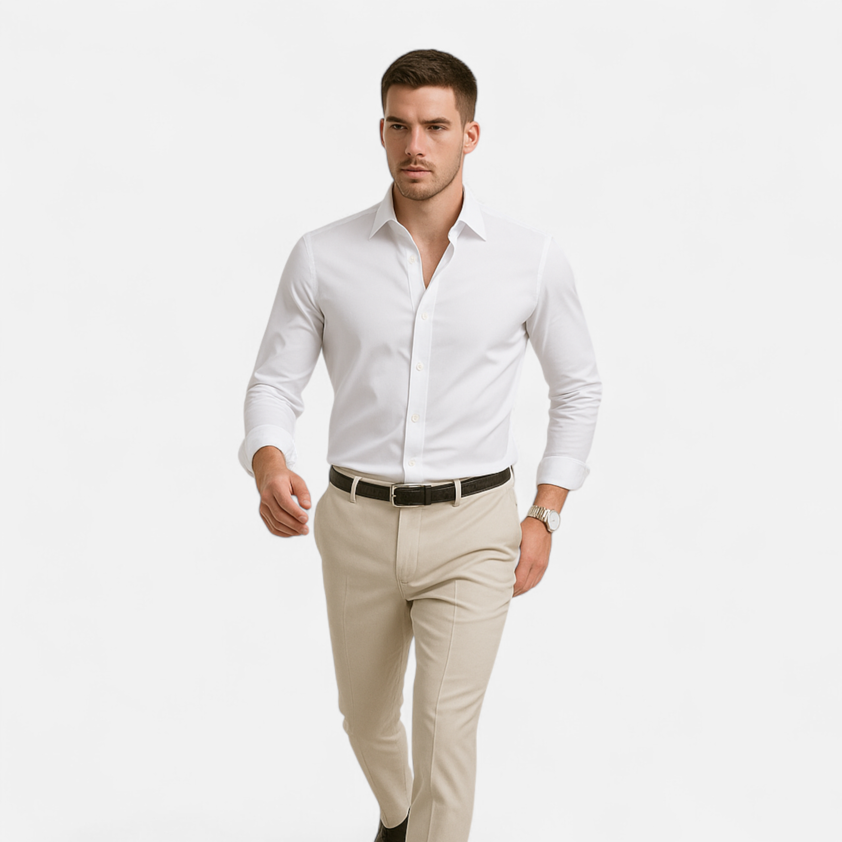 Cariova Mode | Men’s Long-Sleeve Dress Shirt – Formal Elegance