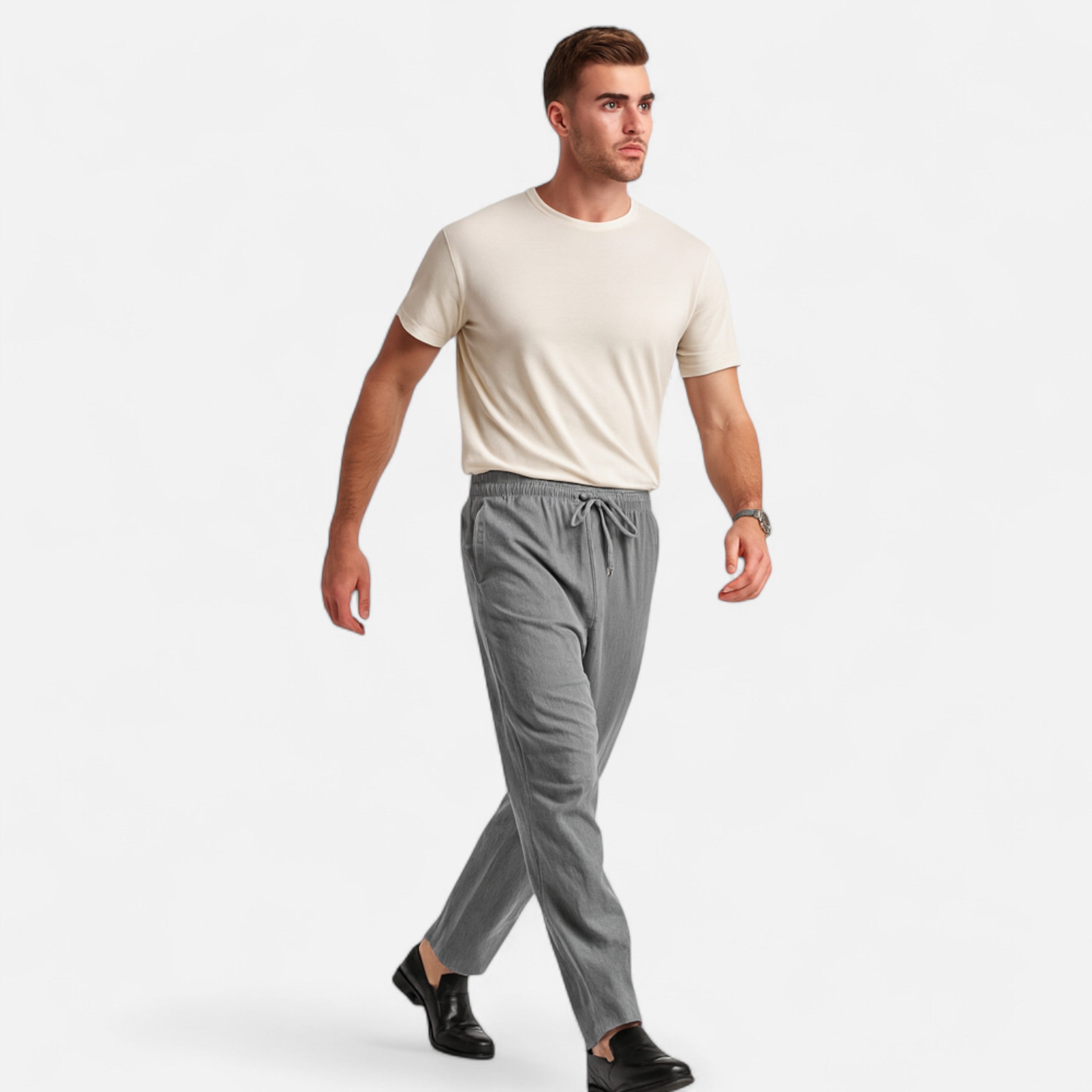 Cariova Mode | Men’s Linen Trousers – Riviera Relaxed Fit