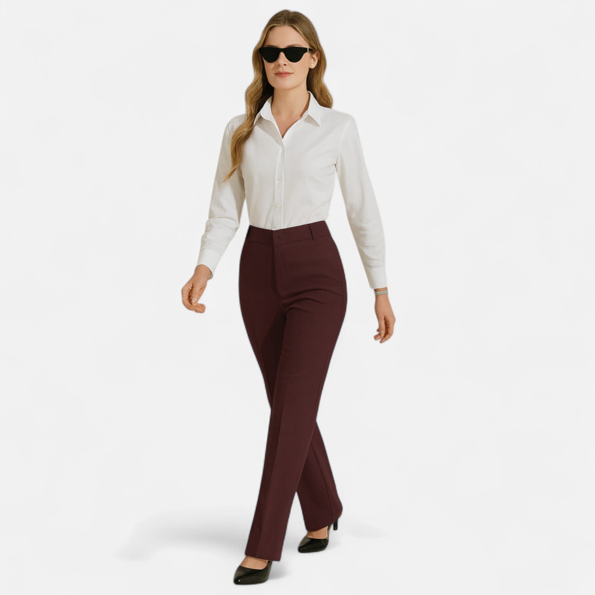 Cariova Mode | Women’s High-Waist Wide Trousers – Timeless Elegance