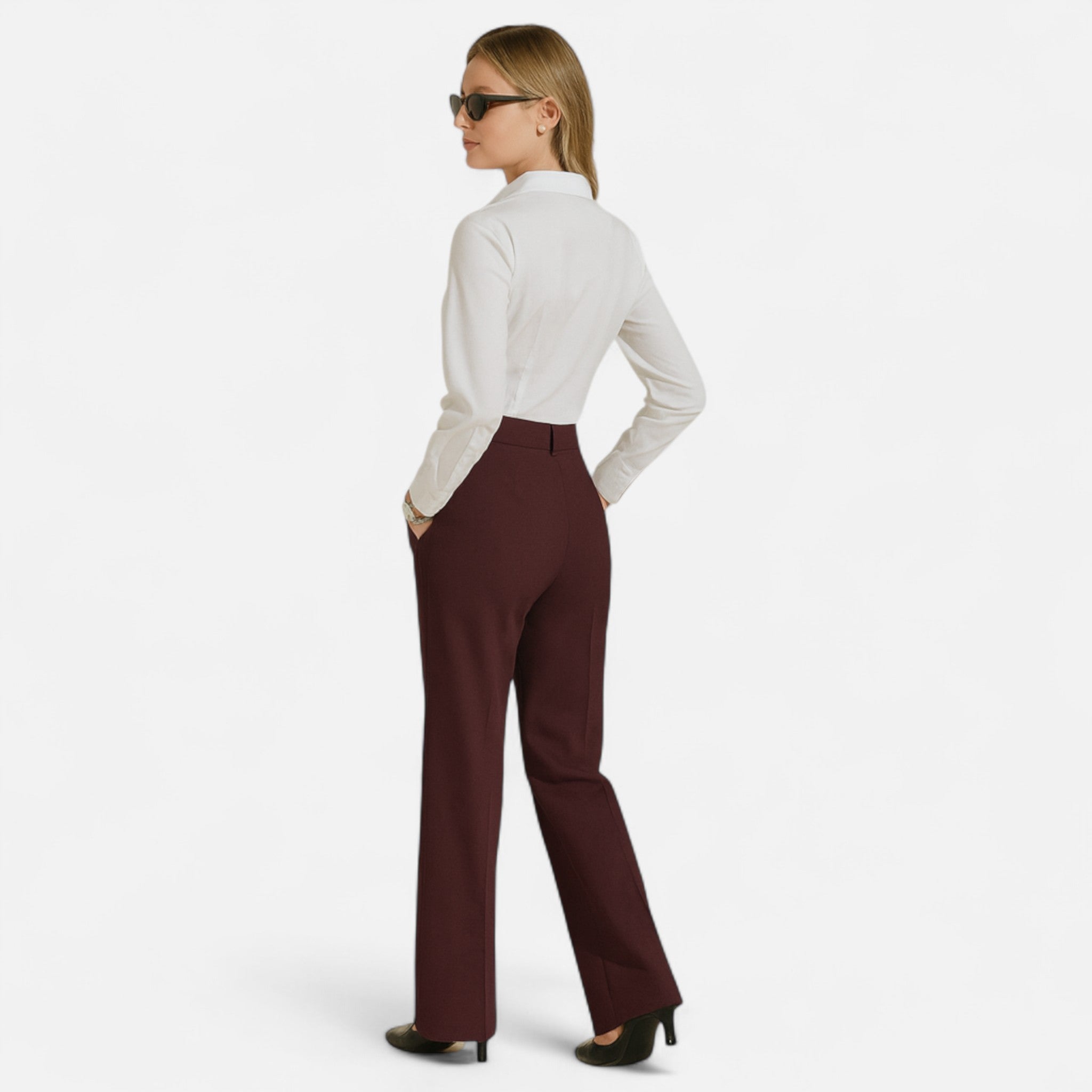 Cariova Mode | Women’s High-Waist Wide Trousers – Timeless Elegance