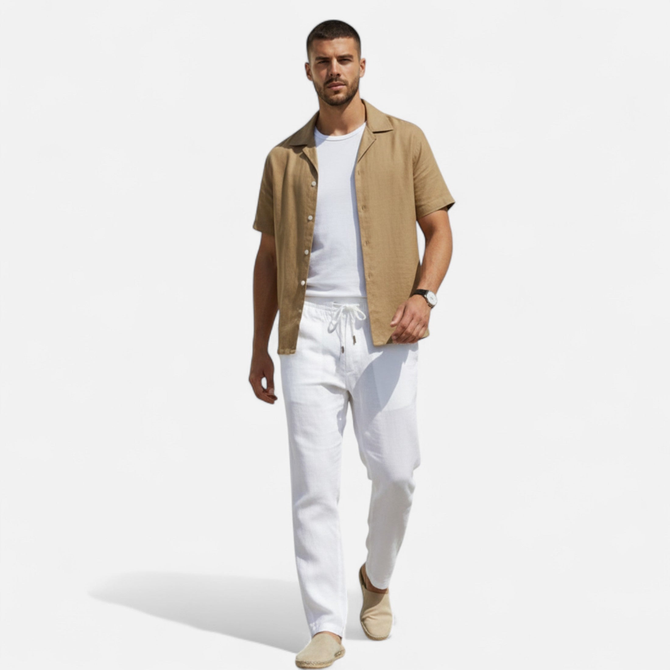 Cariova Mode | Men’s Linen Trousers – Riviera Leisure