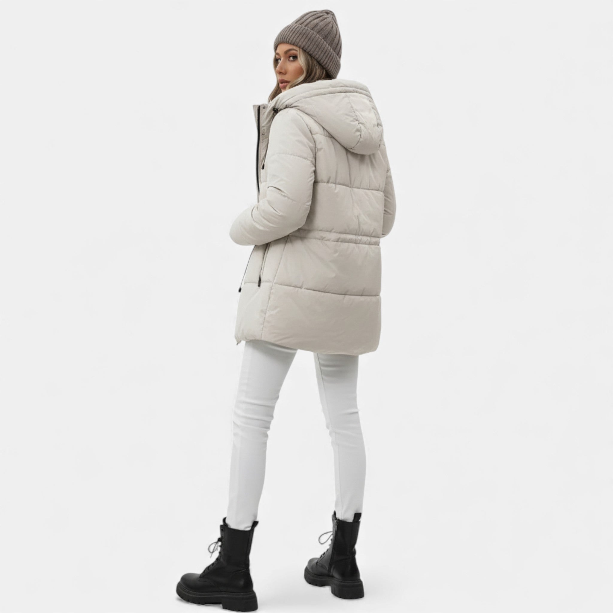 Cariova Mode | Women’s Heritage Puffer Coat with Belted Waist