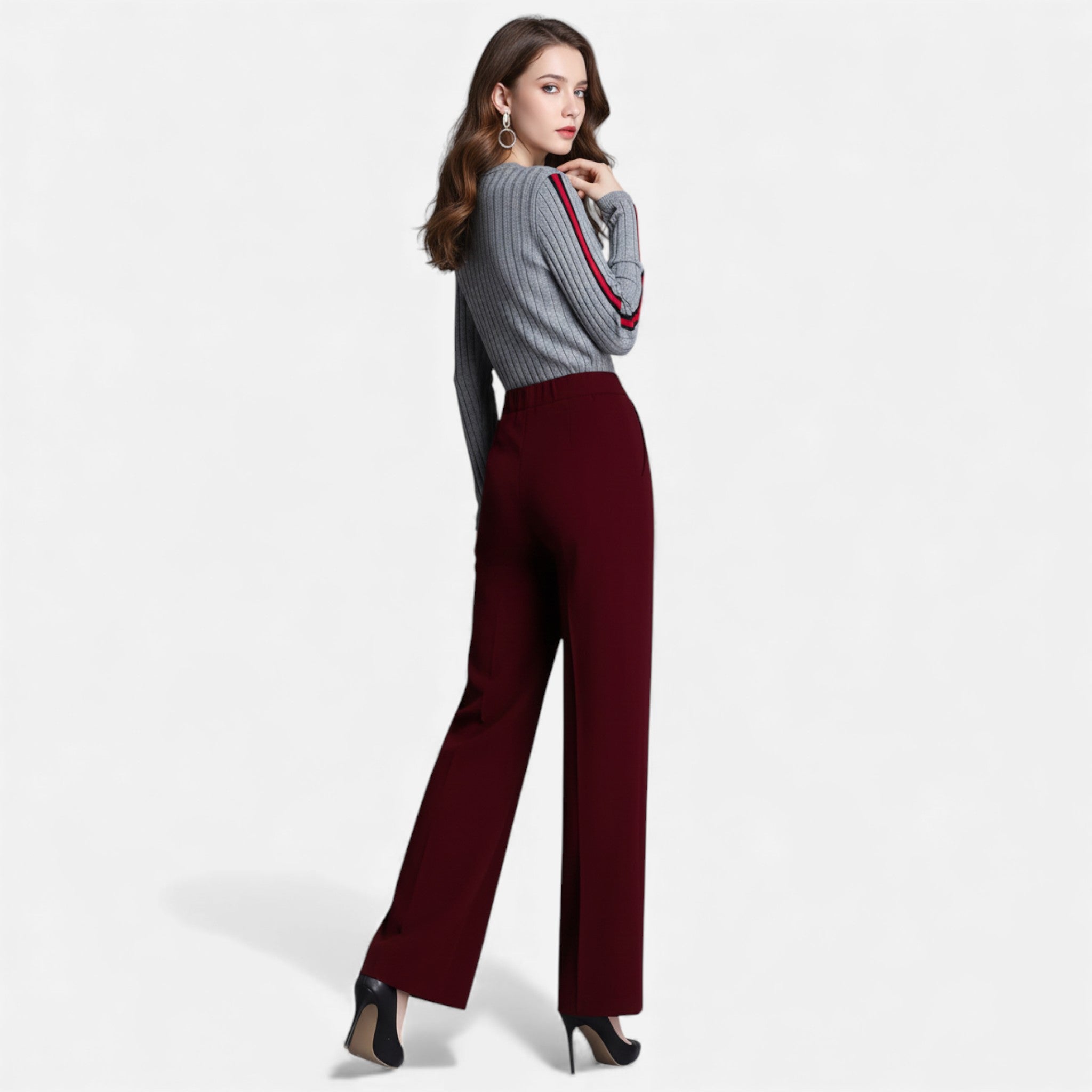 Cariova Mode | Women’s Heritage High-Waist Wide-Leg Trousers