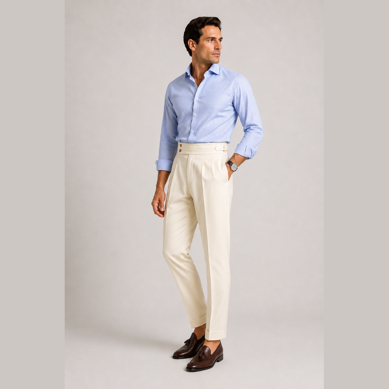 Cariova Mode I Men's Suit Pants - Polyester Comfort Loose Fit Dress Trousers