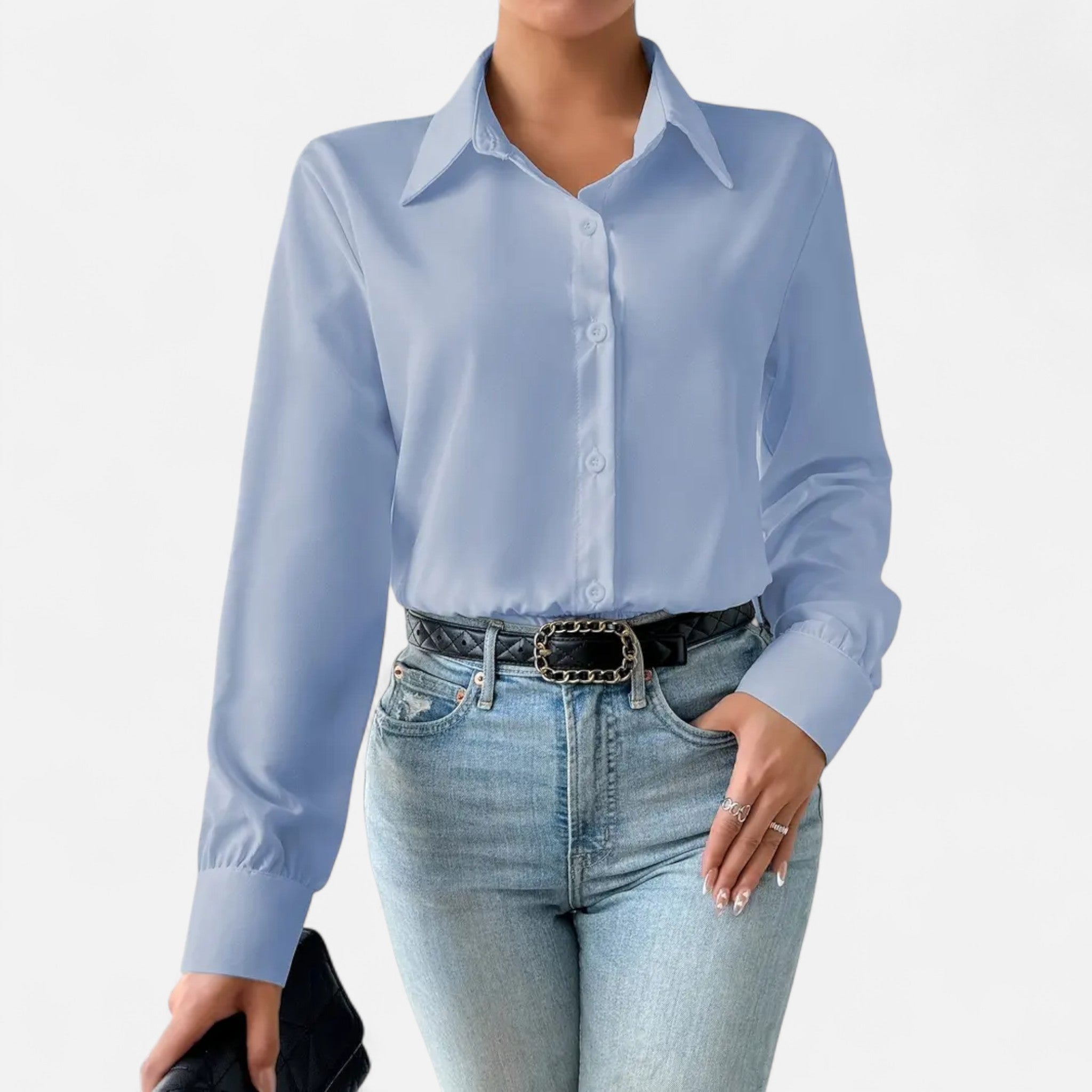 Cariova Mode | Women’s Long-Sleeve Blouse – Formal Elegance