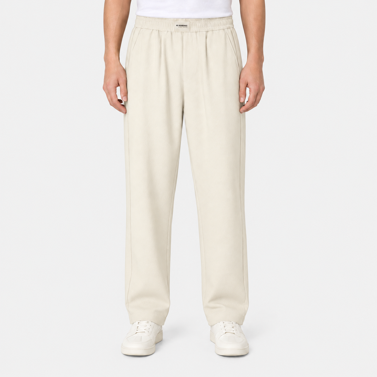 Cariova Mode I Men's Cotton Straight-Leg Pants - Mid-Rise Drawstring Waist