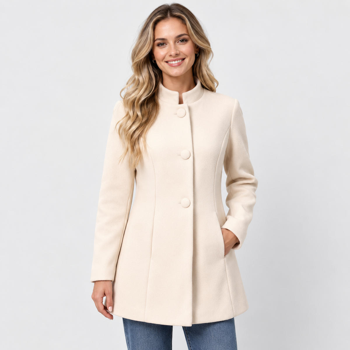 Cariova Mode I Women's Casual Coat - Solid Color Long Sleeve Outerwear