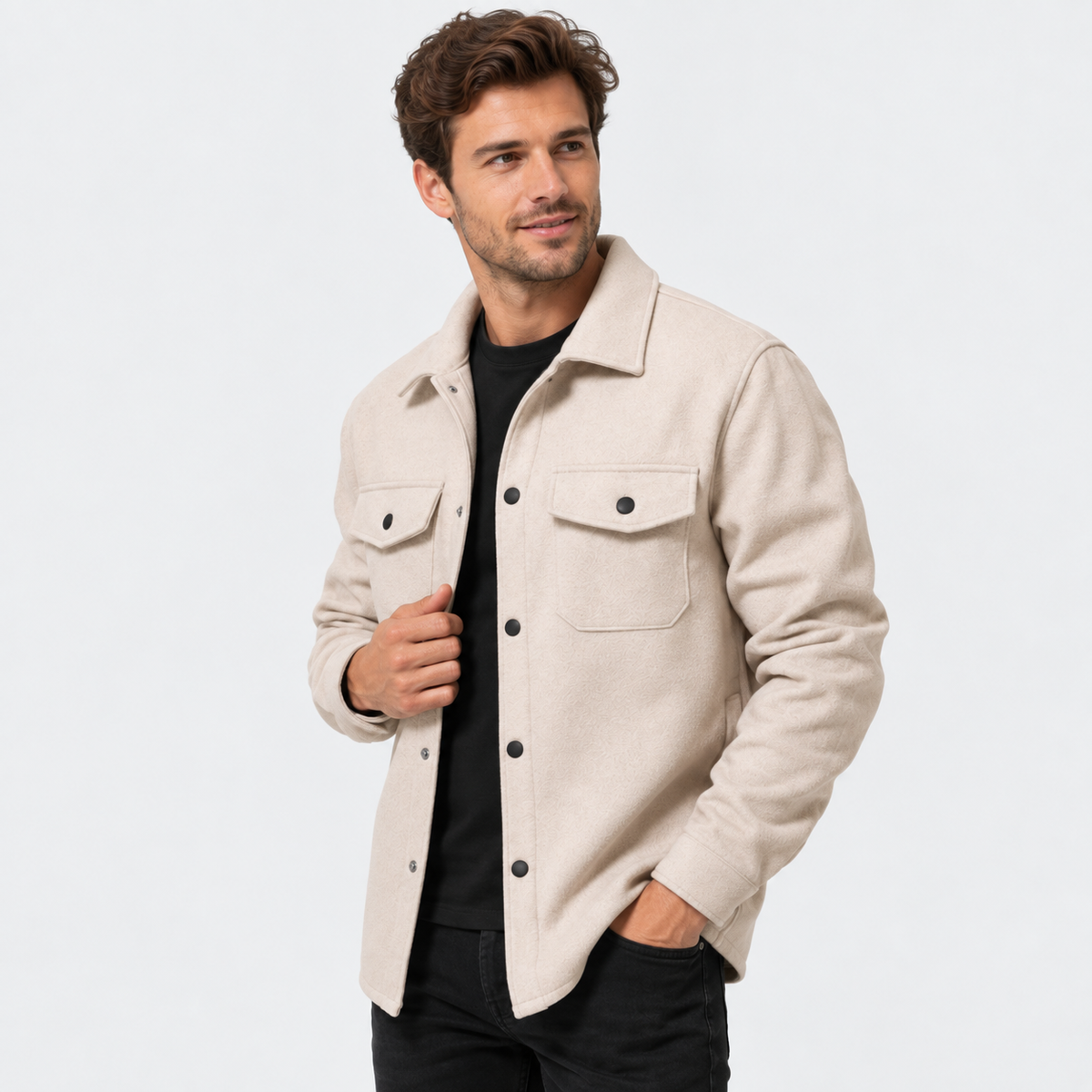 Cariova Mode I Men's Thickened Cardigan - Solid Color Style