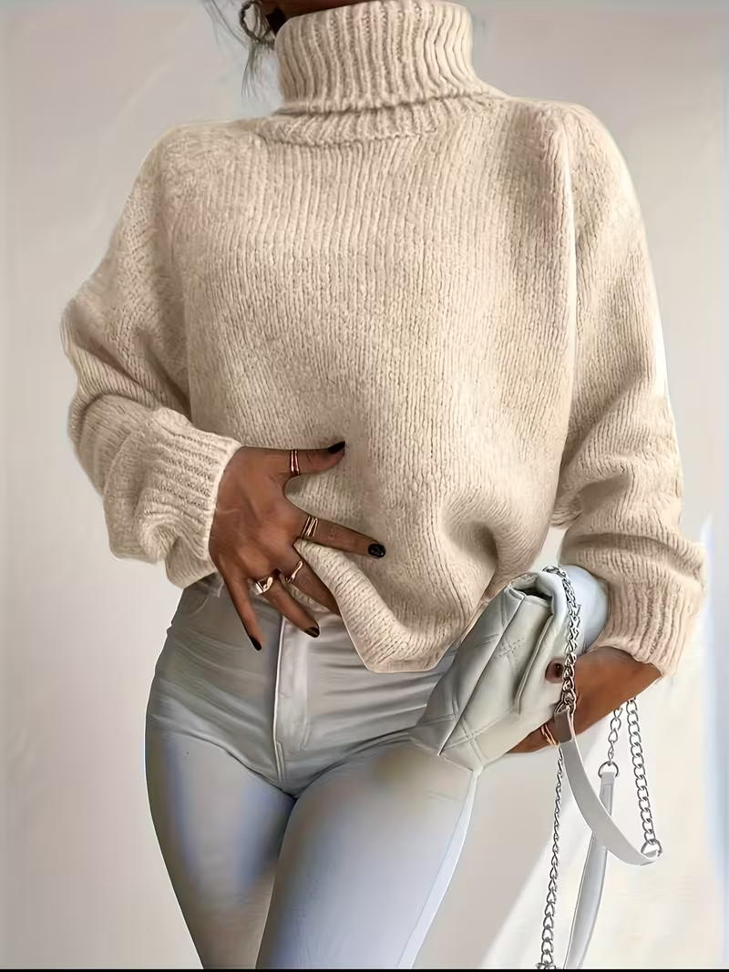 Cariova Mode | Women’s Turtleneck Knit Sweater