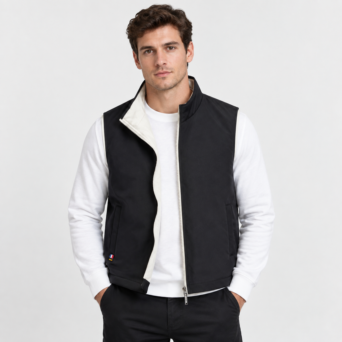 Cariova Mode I Men's Colour Block Vest Jacket - Straight Fit Polyester