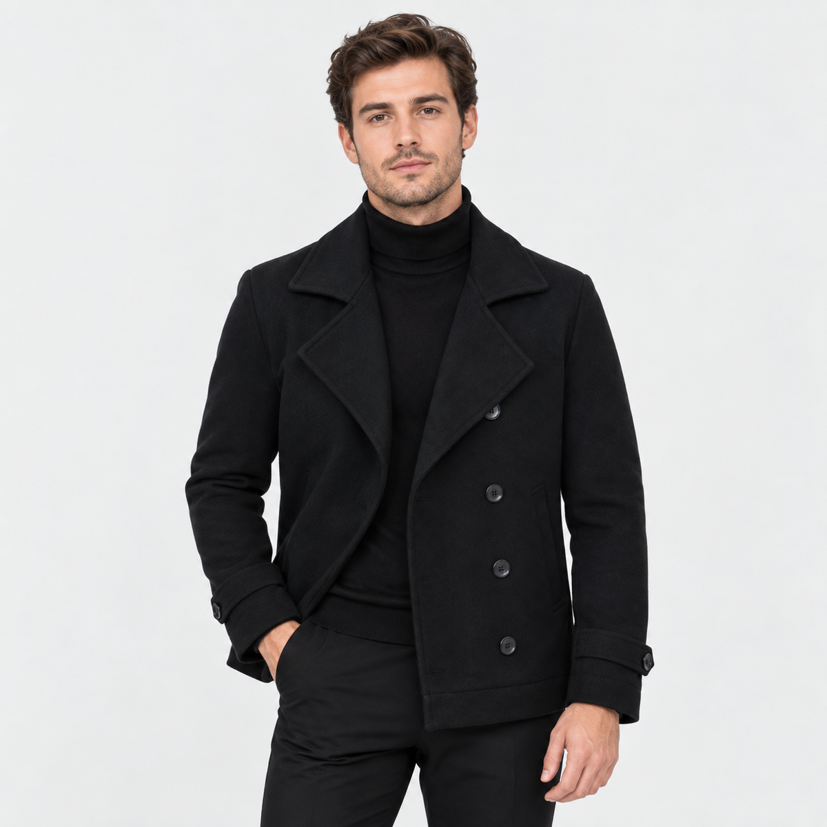 Cariova Mode I Men's Slim Fit Suit Collar Jacket - Tailored Casual Style