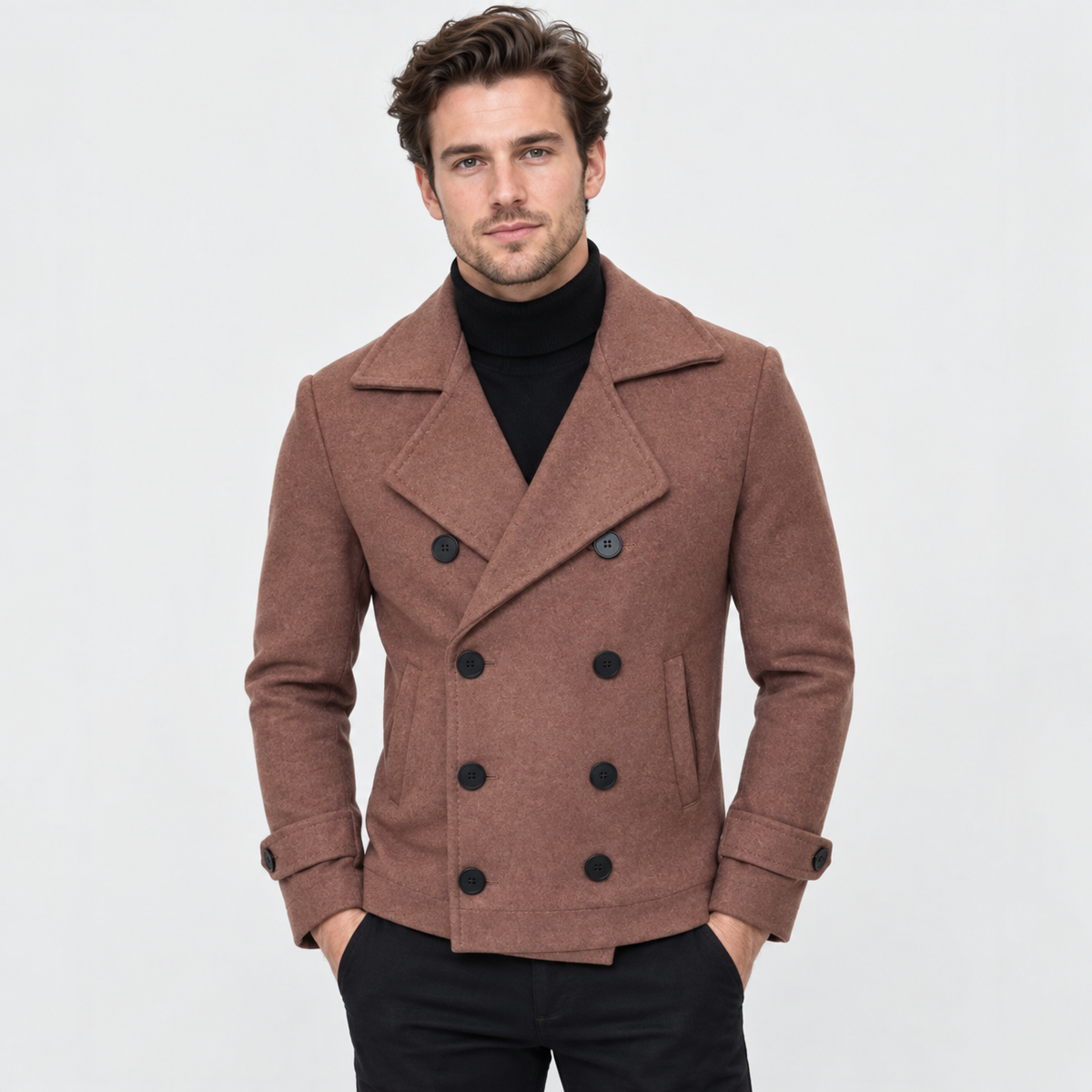 Cariova Mode I Men's Slim Fit Suit Collar Jacket - Tailored Casual Style
