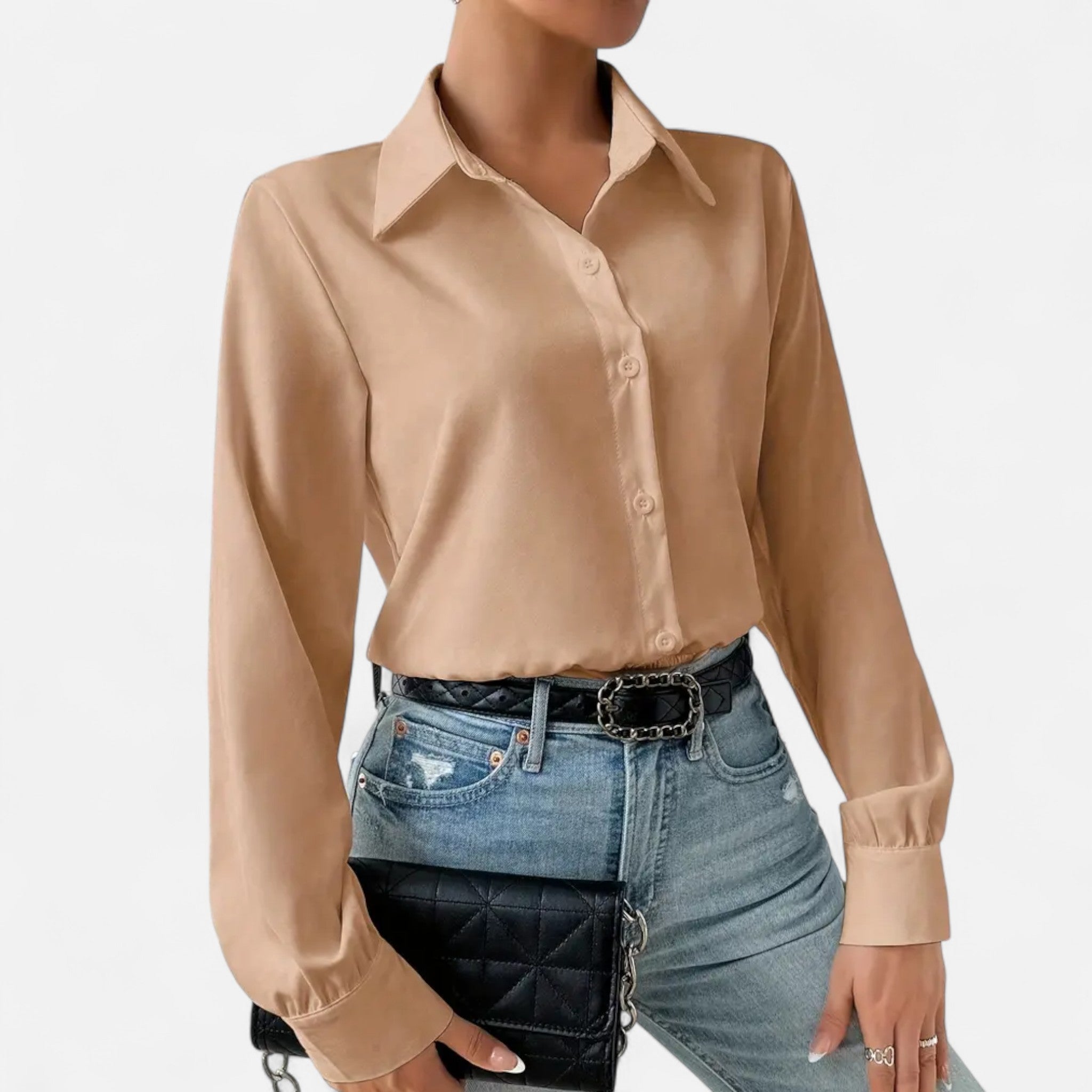 Cariova Mode | Women’s Long-Sleeve Blouse – Formal Elegance