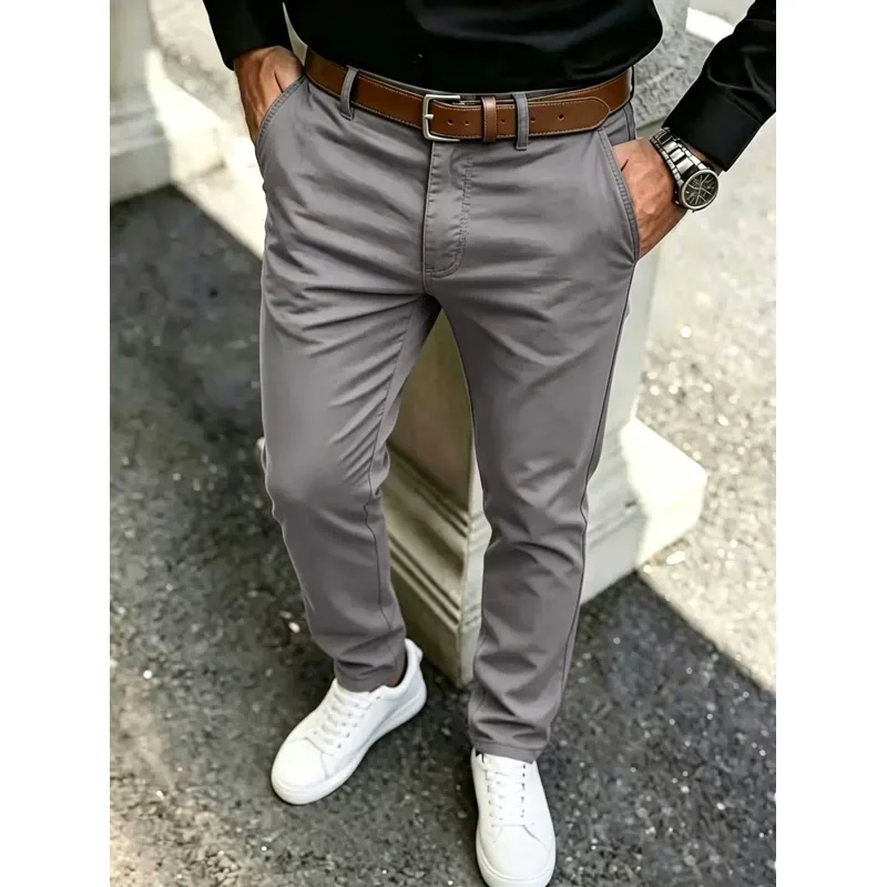 Cariova Mode I Men's Stretch Straight Leg Trousers