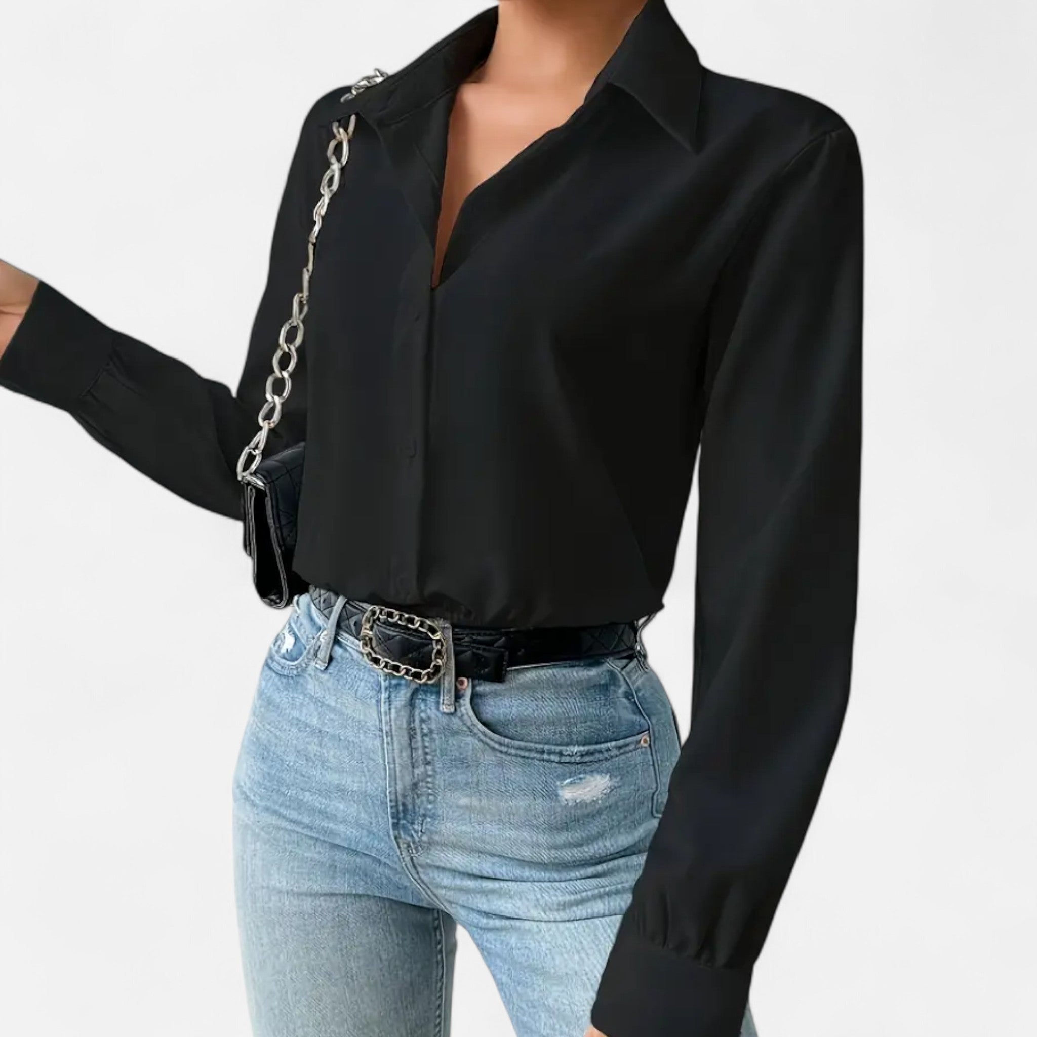 Cariova Mode | Women’s Long-Sleeve Blouse – Formal Elegance