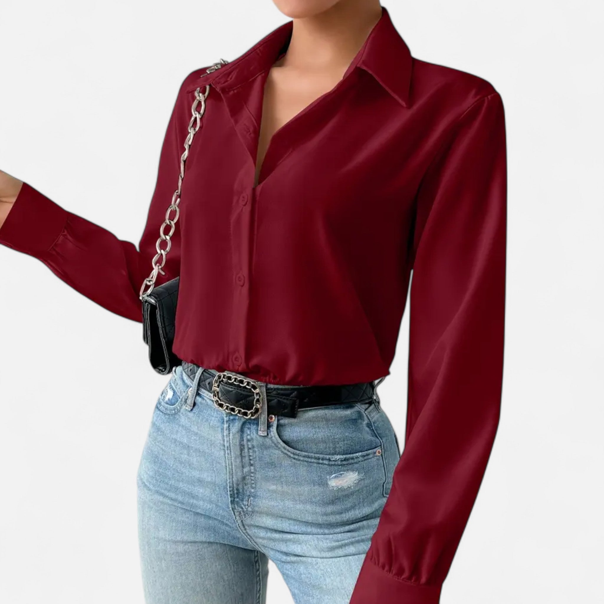 Cariova Mode | Women’s Long-Sleeve Blouse – Formal Elegance