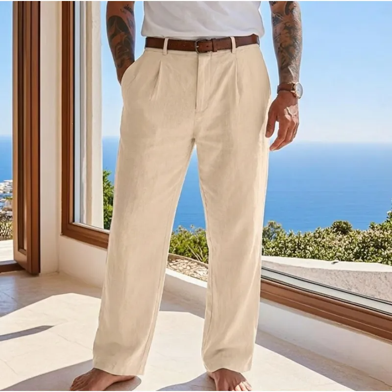 Cariova Mode I Men's Casual Linen Trousers