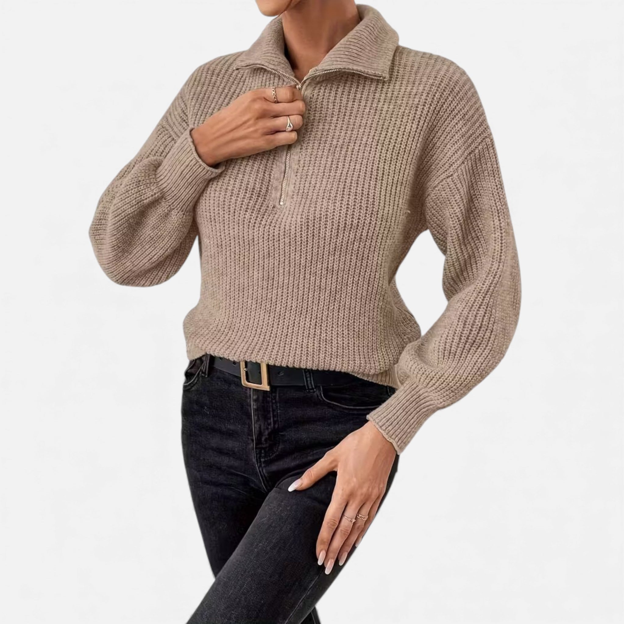 Cariova Mode | Women’s Heritage Zip‑V Sweater