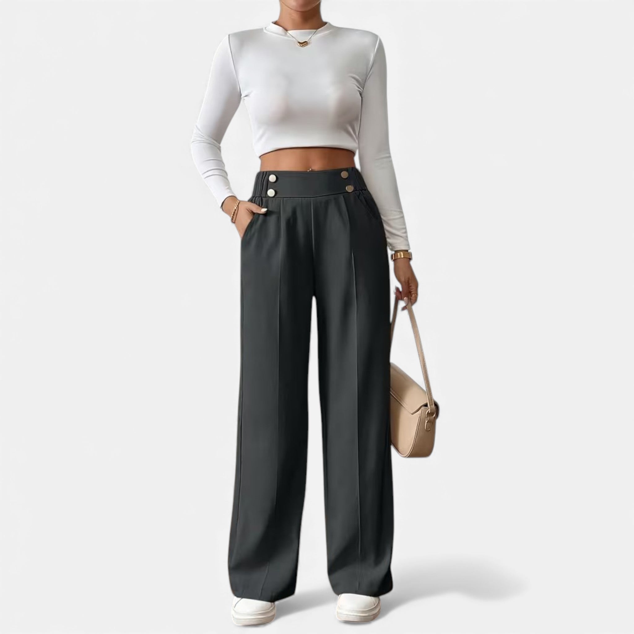 Cariova Mode | Women’s Riviera High-Waist Wide-Leg Trousers