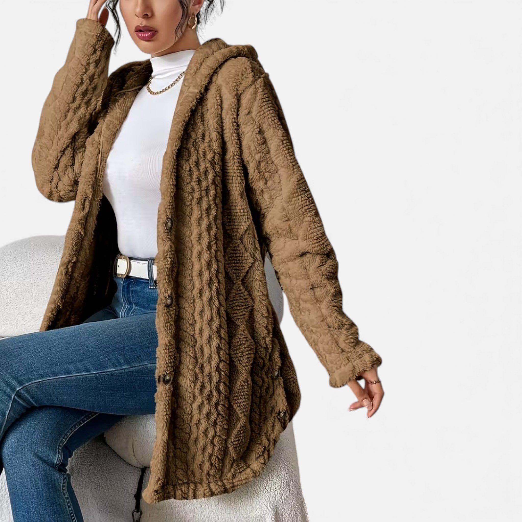 Cariova Mode | Women’s Heritage Jacquard Hooded Coat