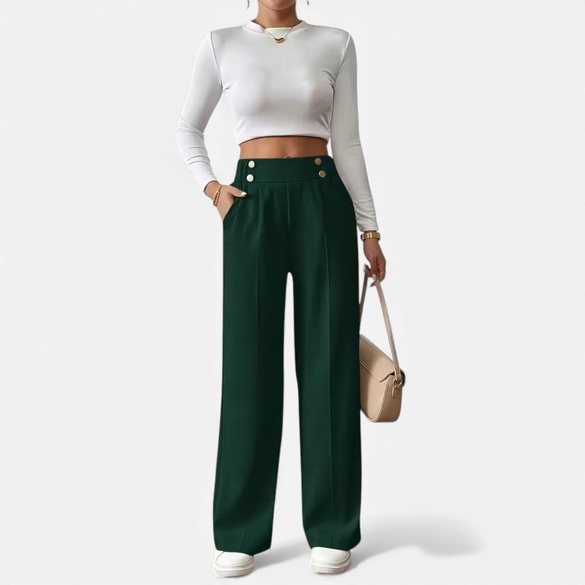 Cariova Mode | Women’s Riviera High-Waist Wide-Leg Trousers
