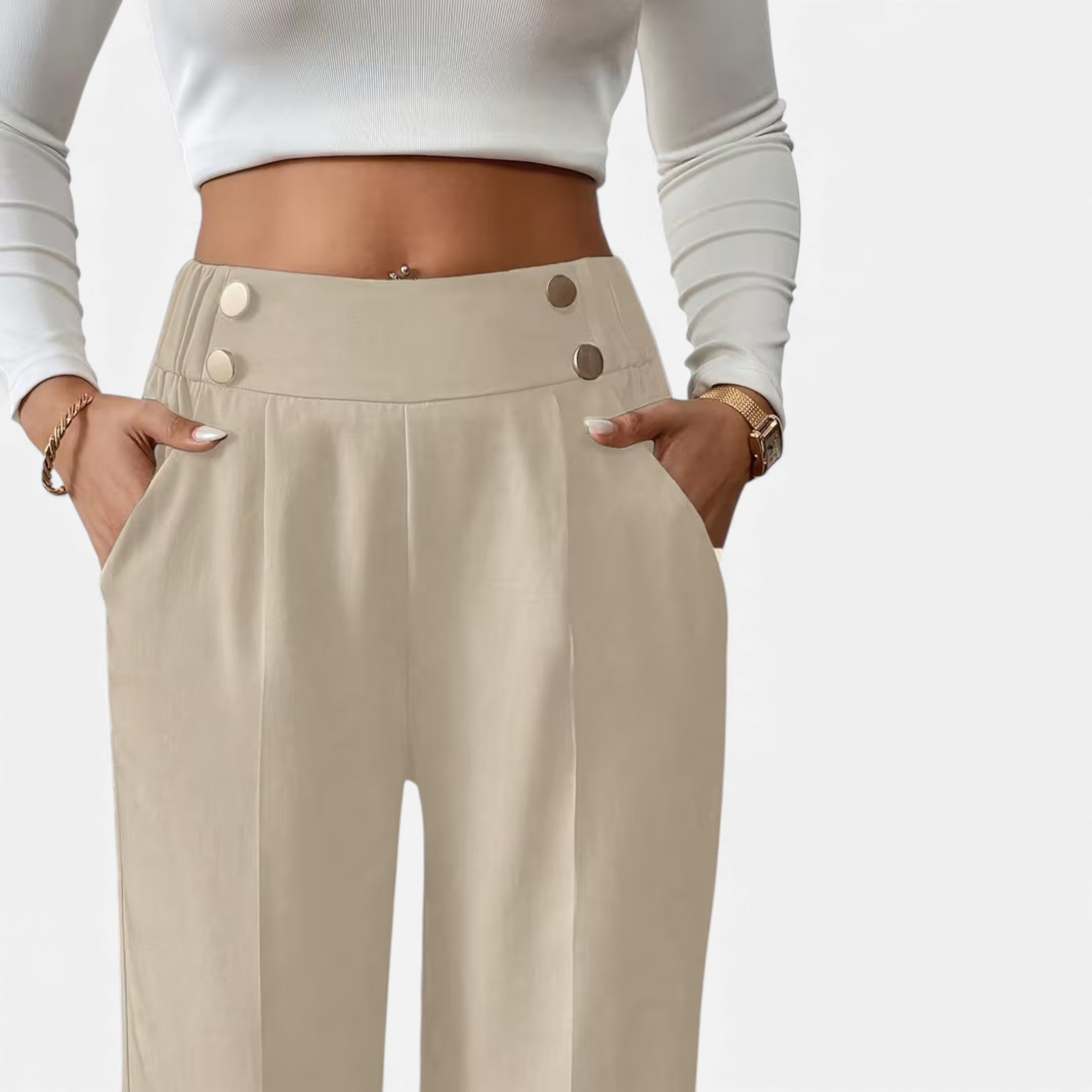 Cariova Mode | Women’s Riviera High-Waist Wide-Leg Trousers