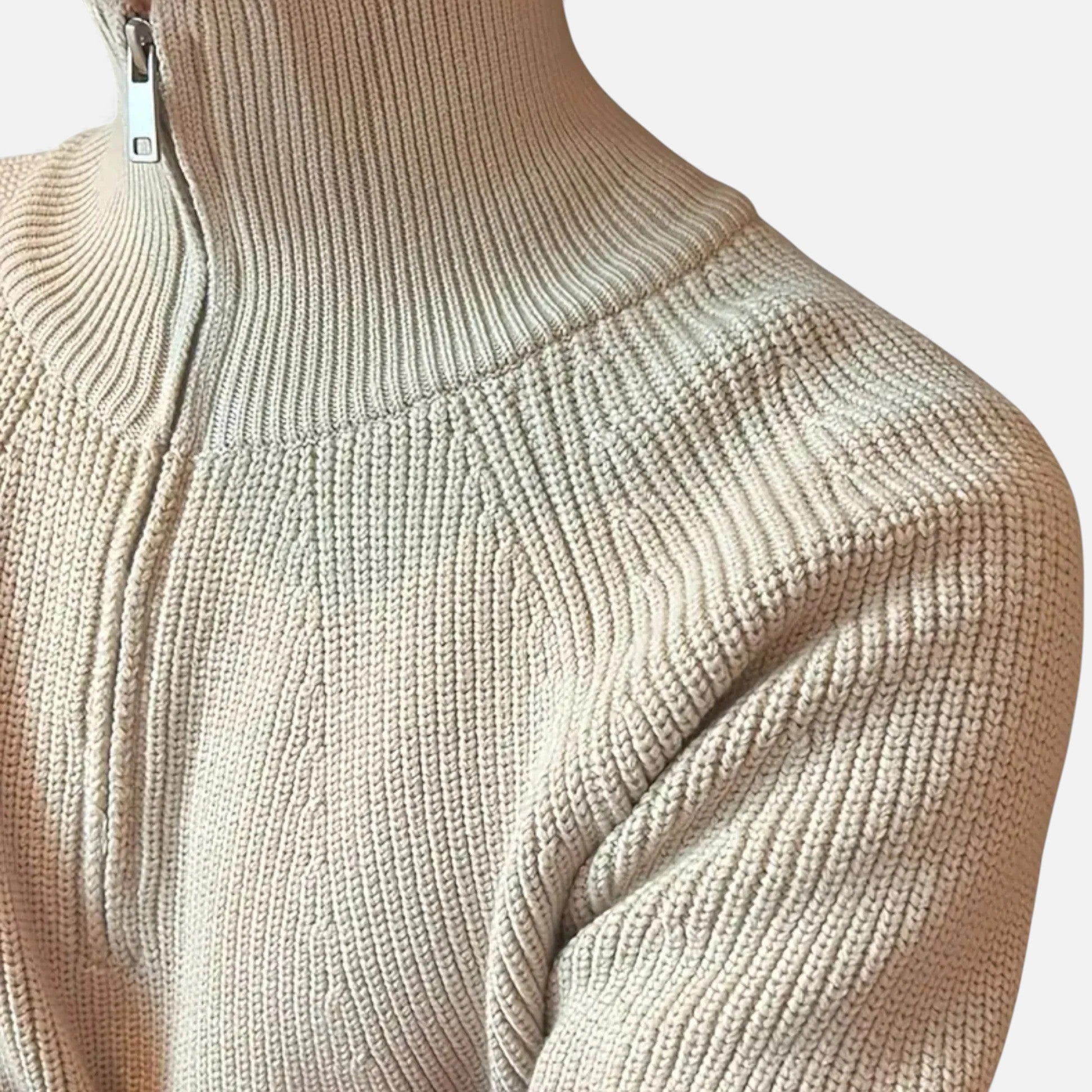 Cariova Mode | Men’s Heritage Knit Zipped Sweater