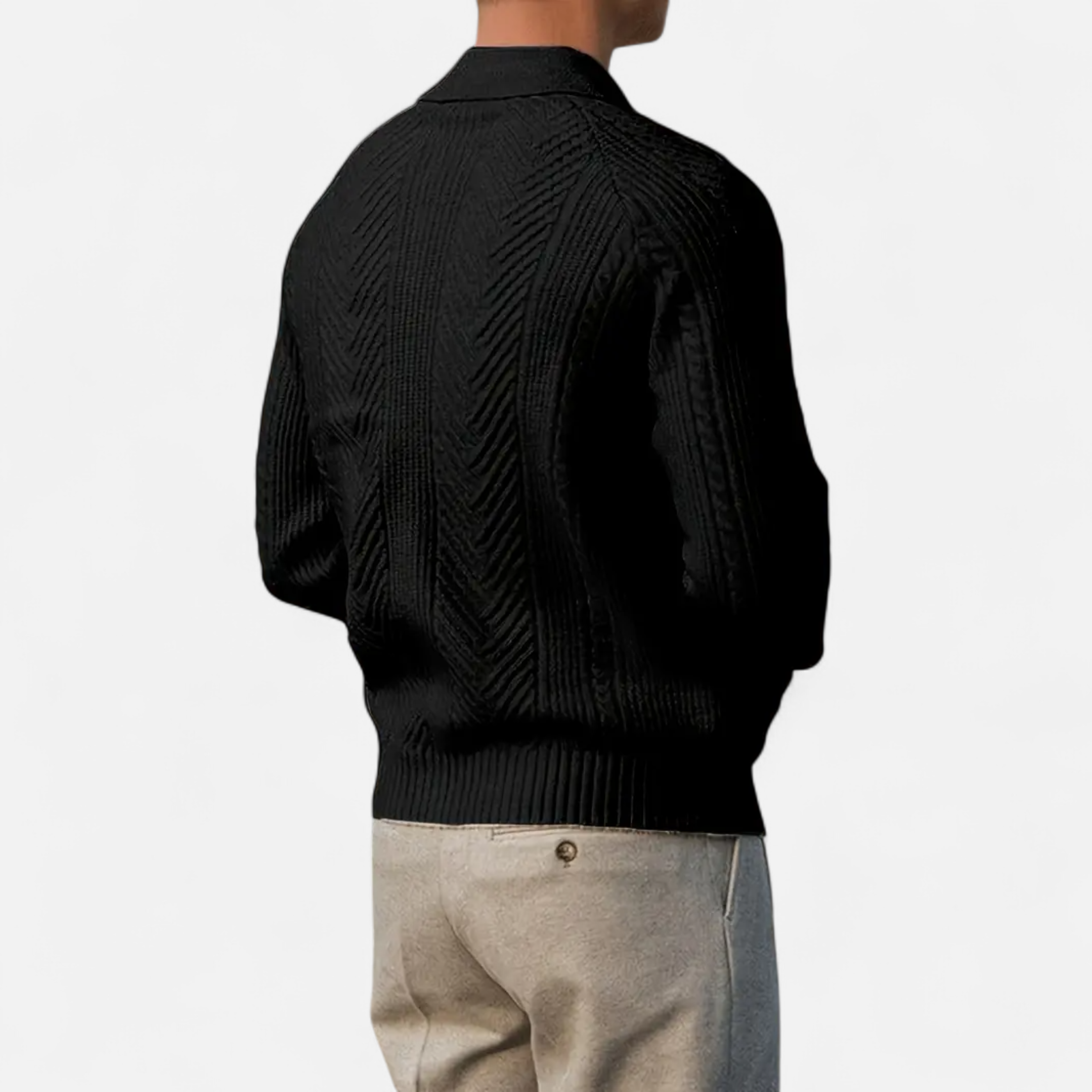 Cariova Mode | Men’s Retro Cable Knit Shirt – Heritage Style