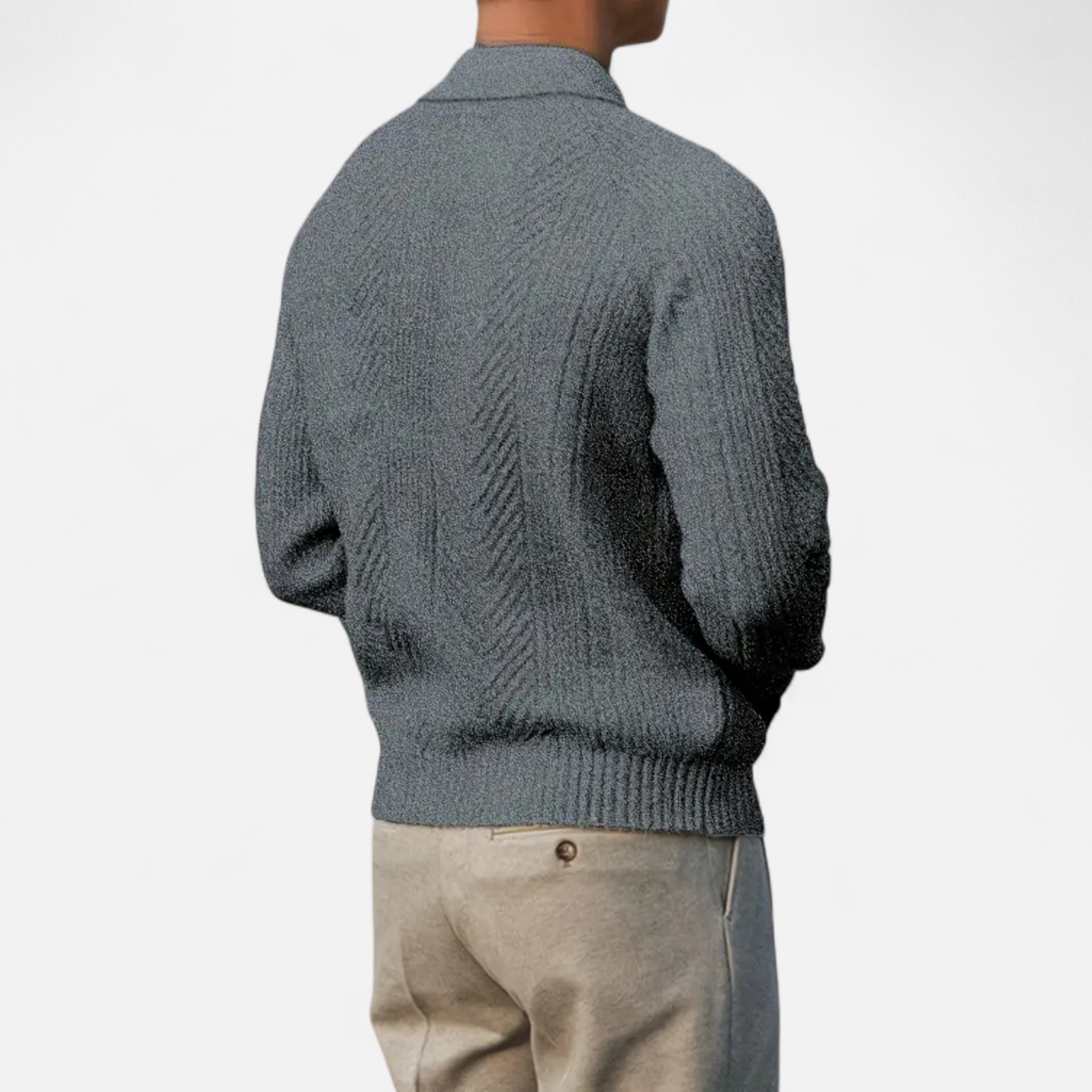 Cariova Mode | Men’s Retro Cable Knit Shirt – Heritage Style