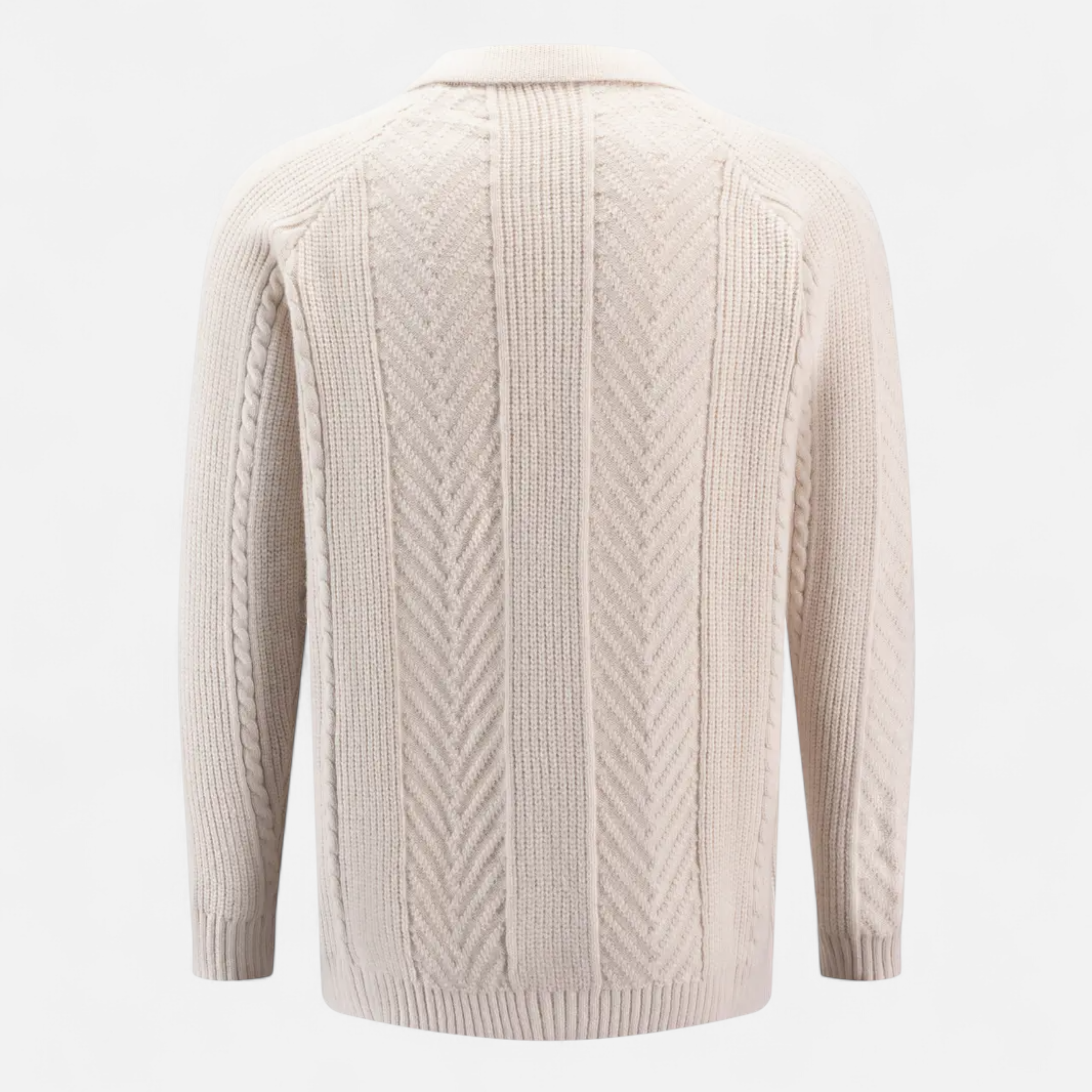 Cariova Mode | Men’s Retro Cable Knit Shirt – Heritage Style