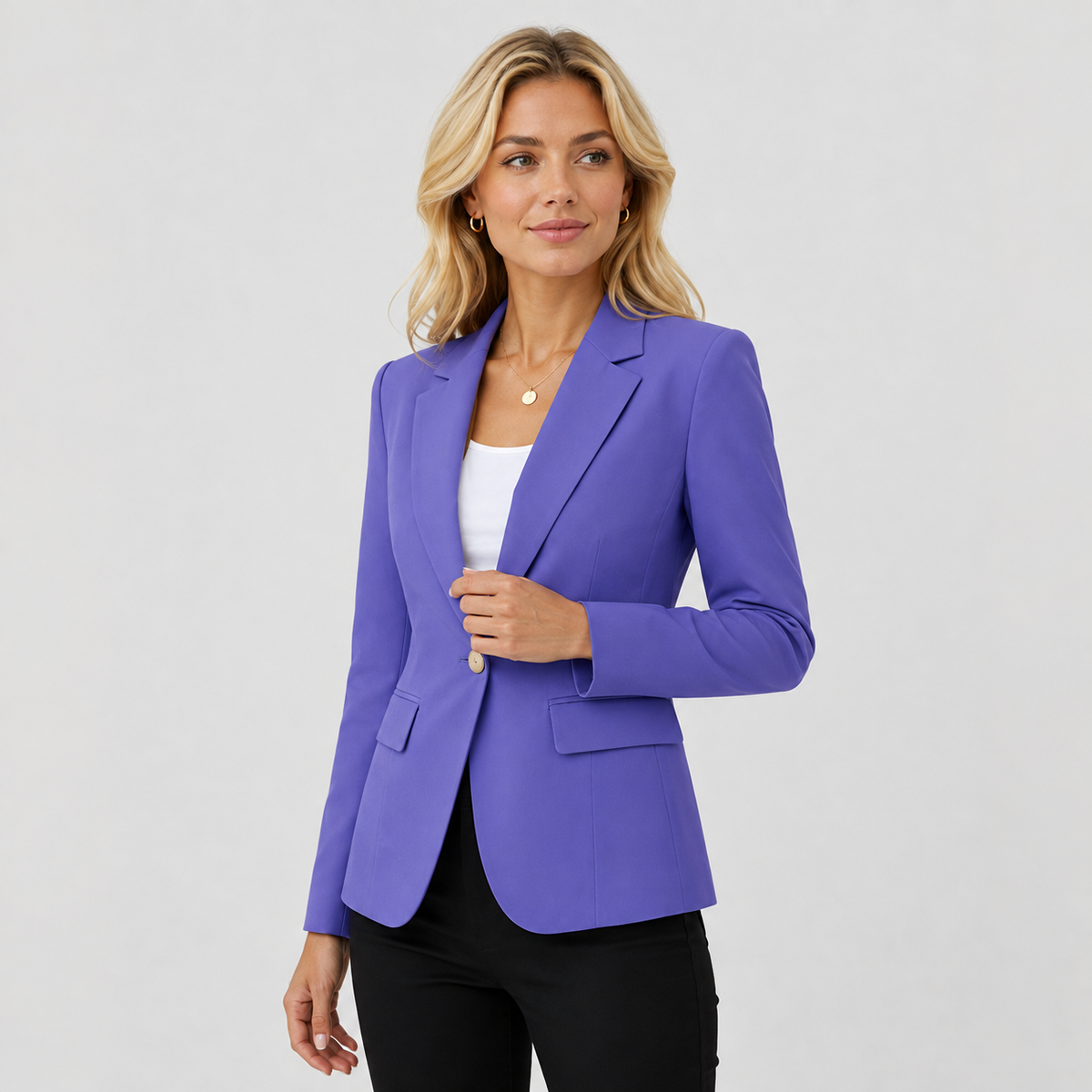 Cariova Mode I Women's Quilted Blazer - Long Sleeve Casual Style