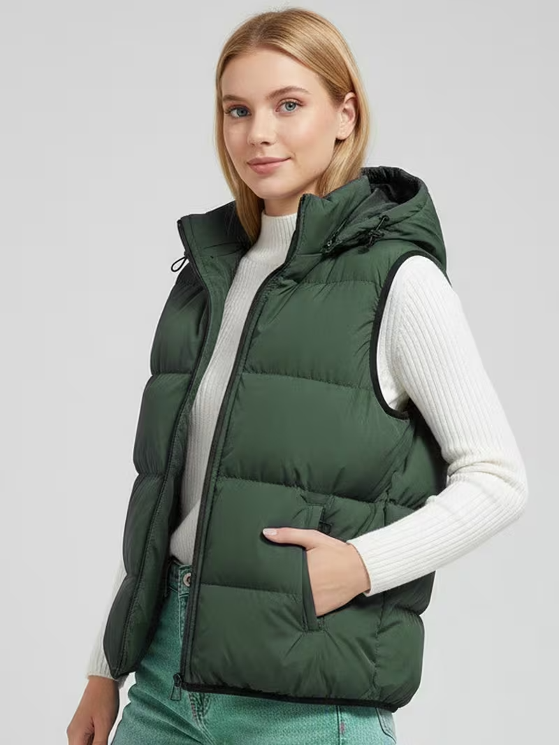 Cariova Mode | Women's Hooded Sleeveless Gilet