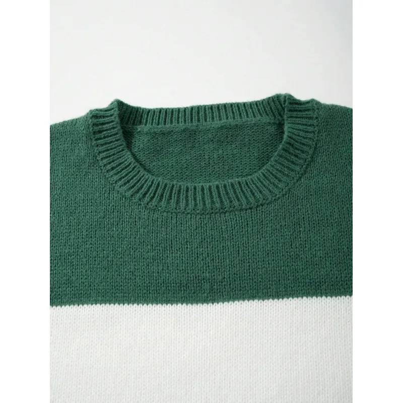 Cariova Mode I Men's Round Neck Striped Sweater