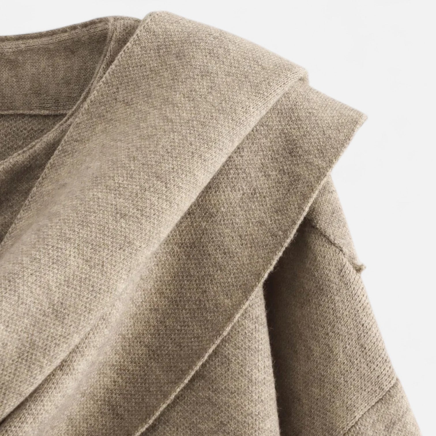 Cariova Mode | Women’s Woolen Sweater Asymmetric Scarf Detail